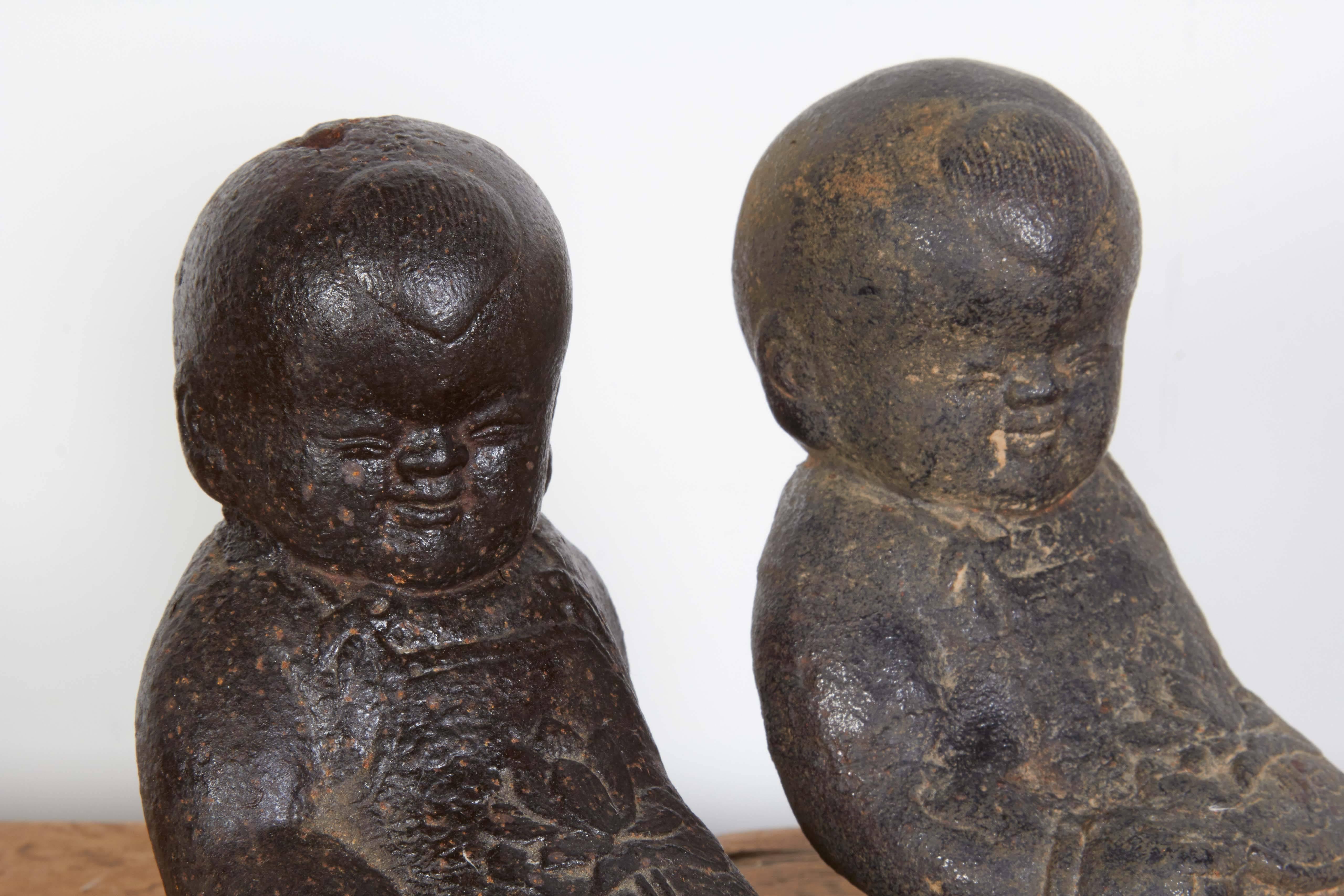 Pair of Adorable Cast Iron Babies 2