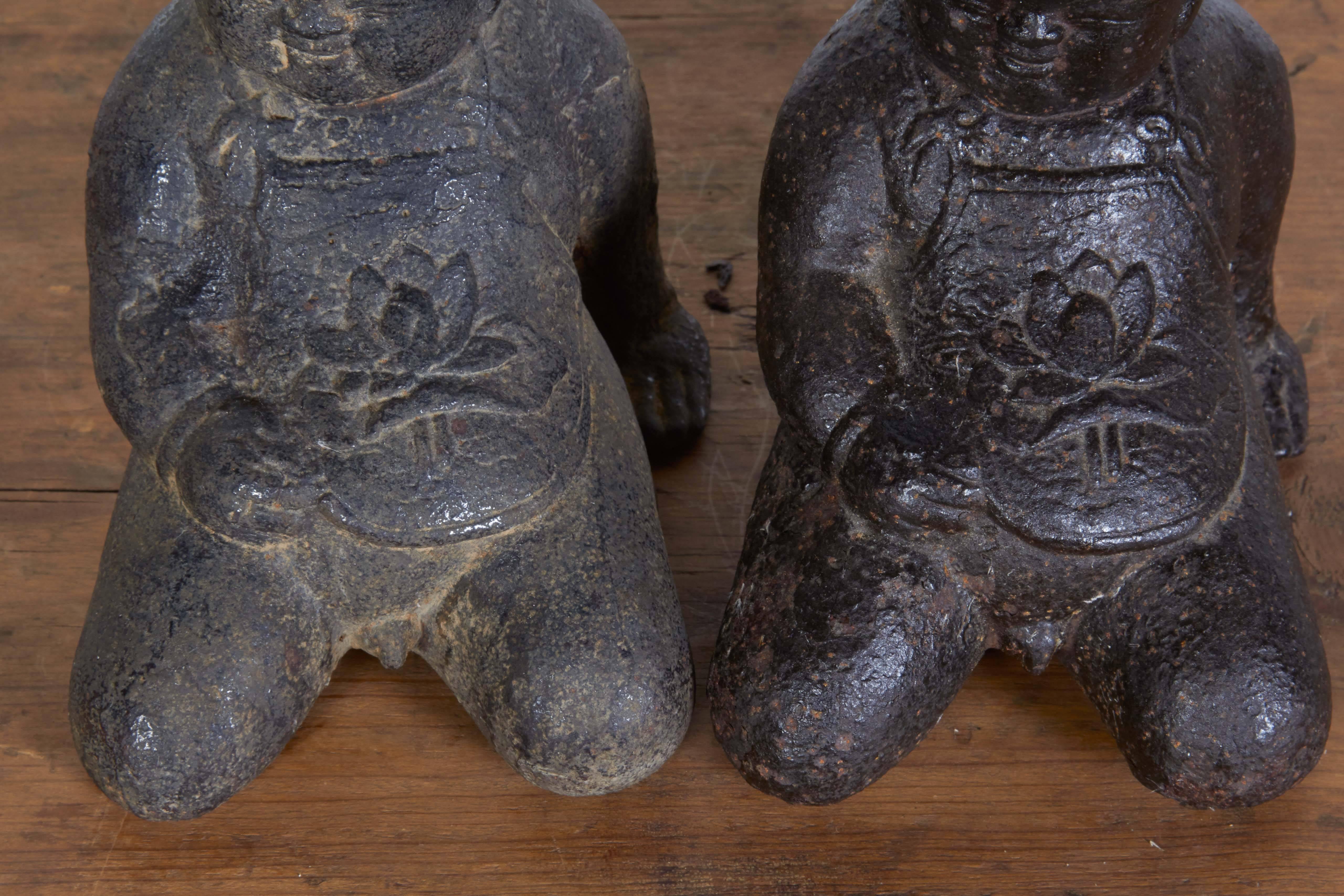 Pair of Adorable Cast Iron Babies 4