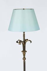 Hollyhock "Lily" Floor Lamp in Antique Brass Finish