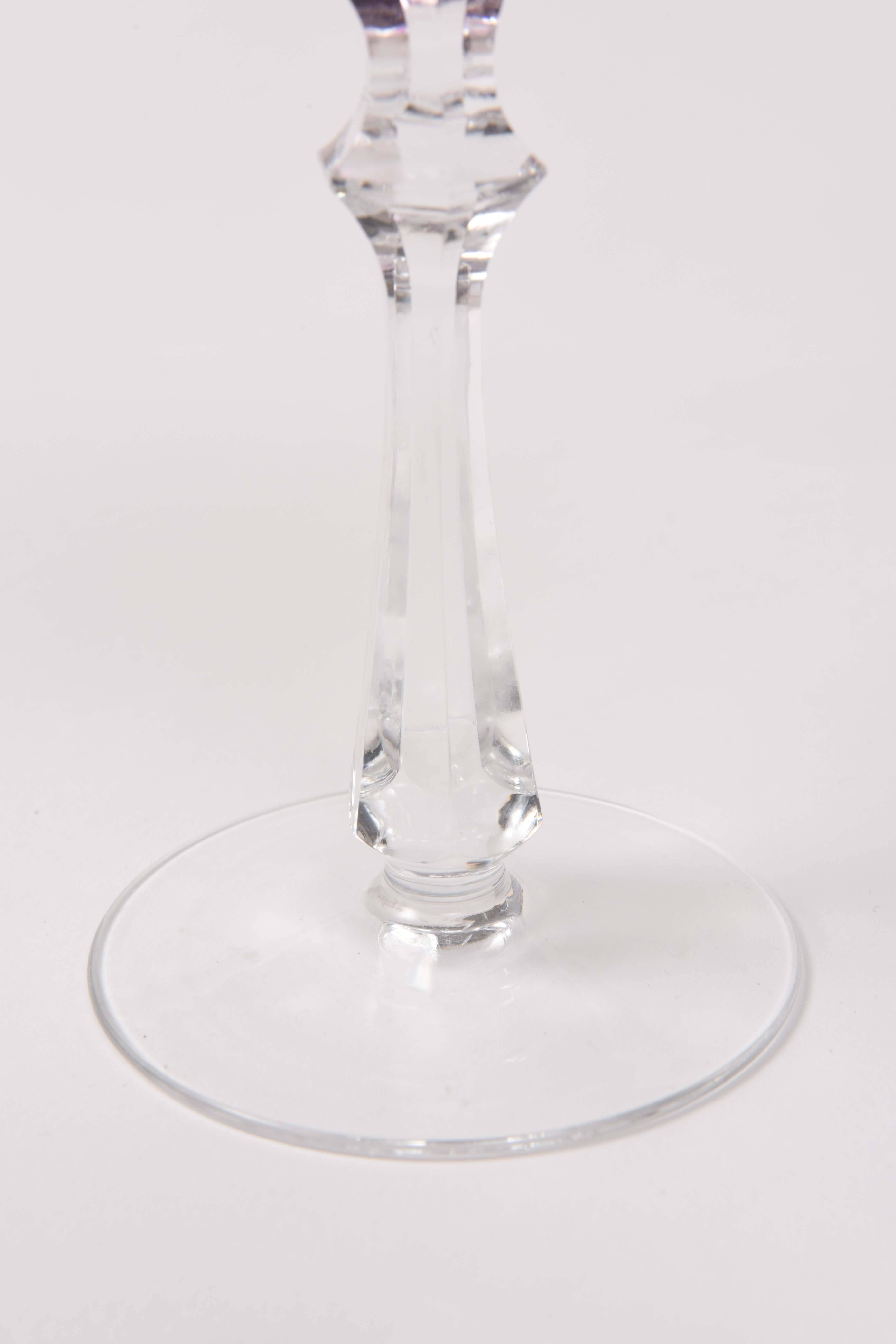 purple goblet glasses