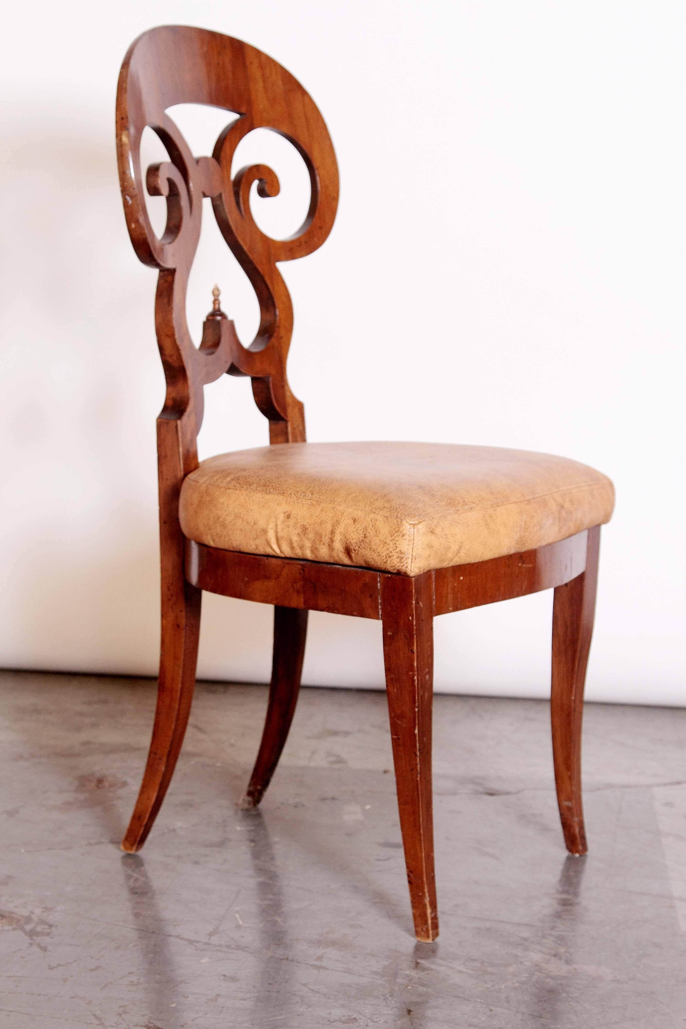 19th Century Beautiful Biedermeier Side Chair For Sale