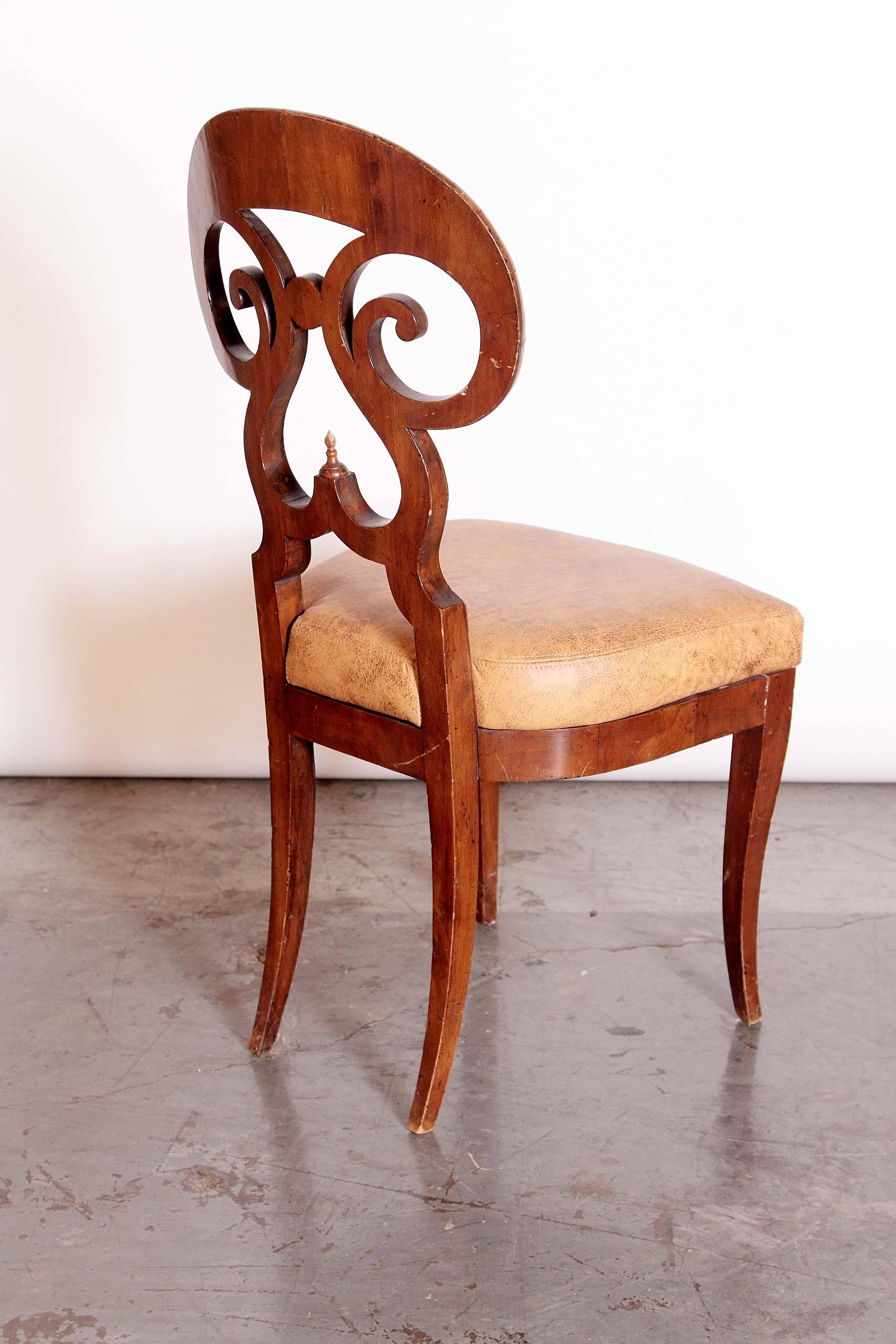 Beautiful Biedermeier Side Chair For Sale 1