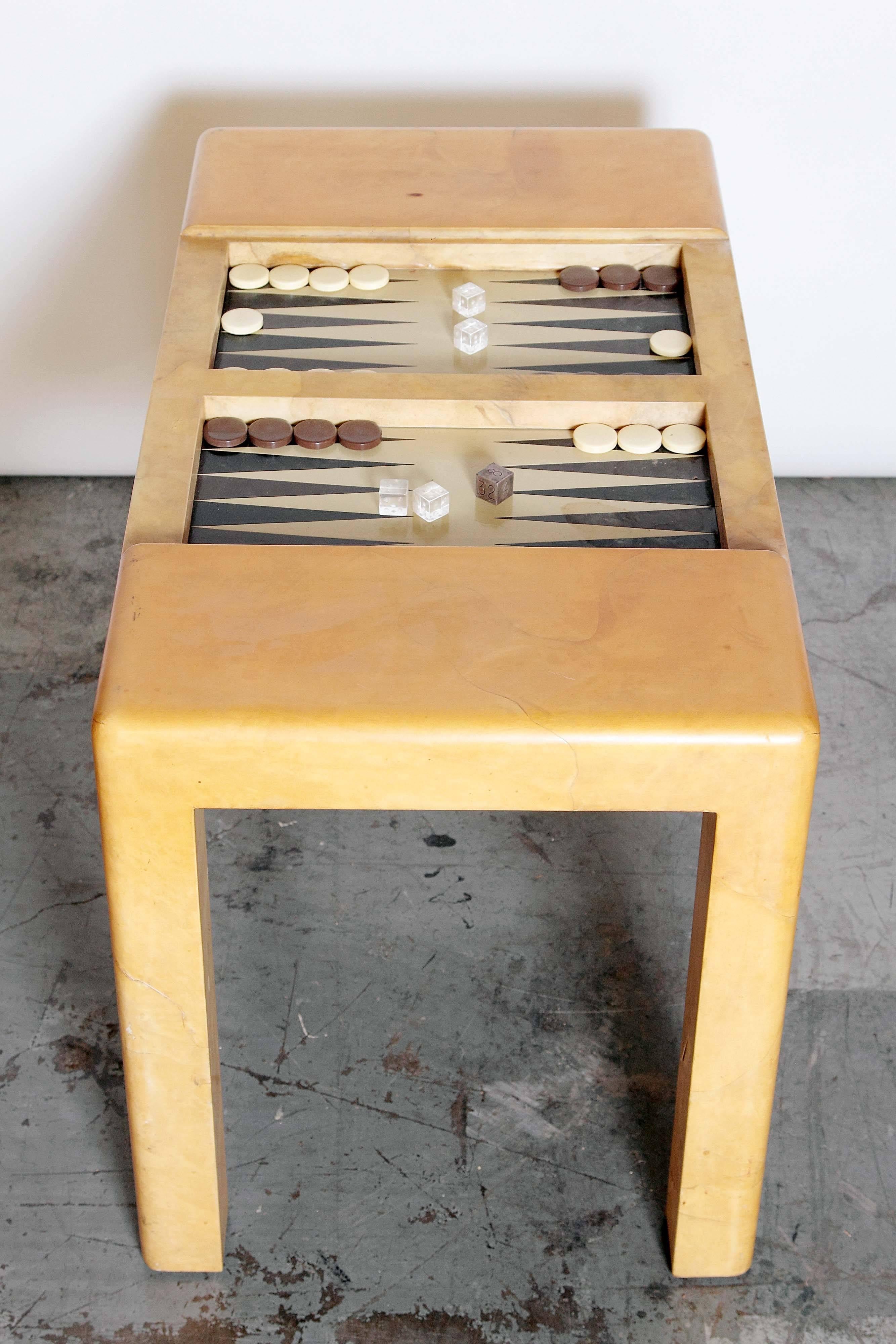Lacquered Rare Karl Springer Backgammon Table