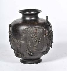 Meiji Period, Japanese Bronze Jardiniere