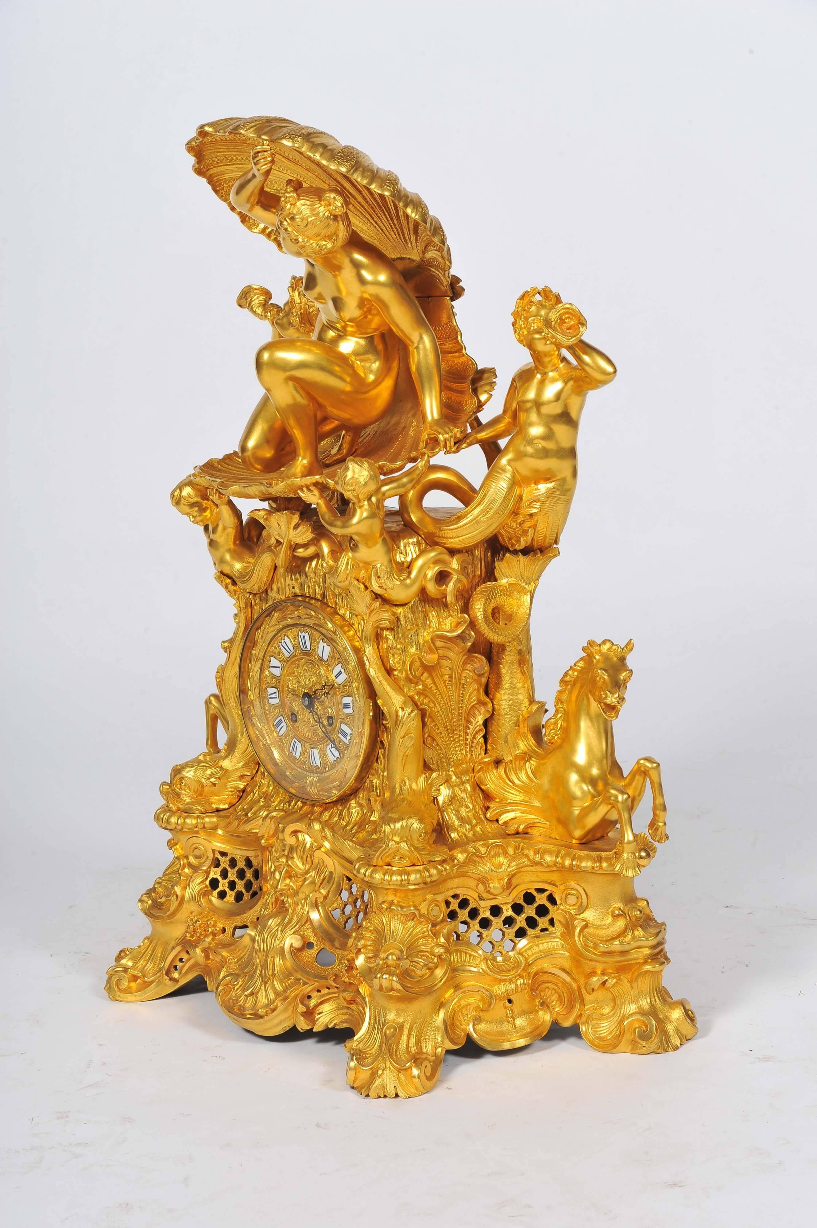 Large 19th Century French Mantel Clock 4