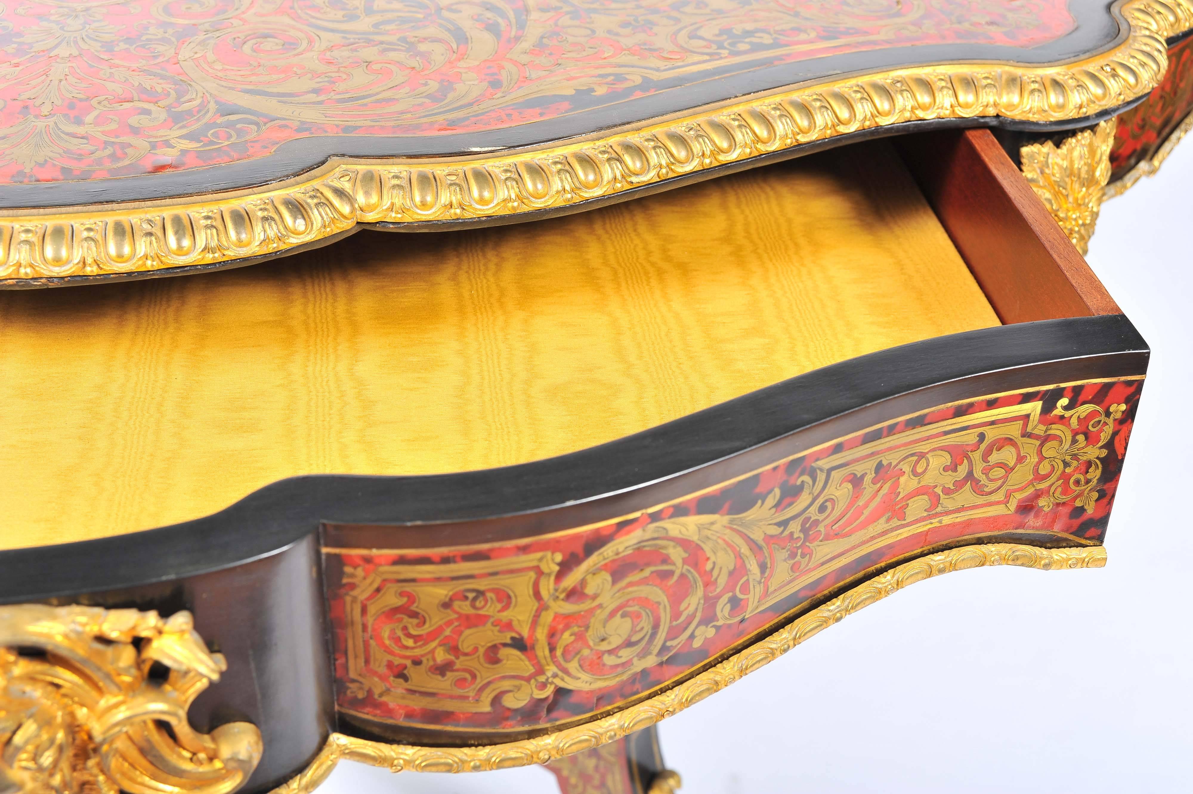 19th Century Boulle Louis XVI style Inlaid Centre Table For Sale 3