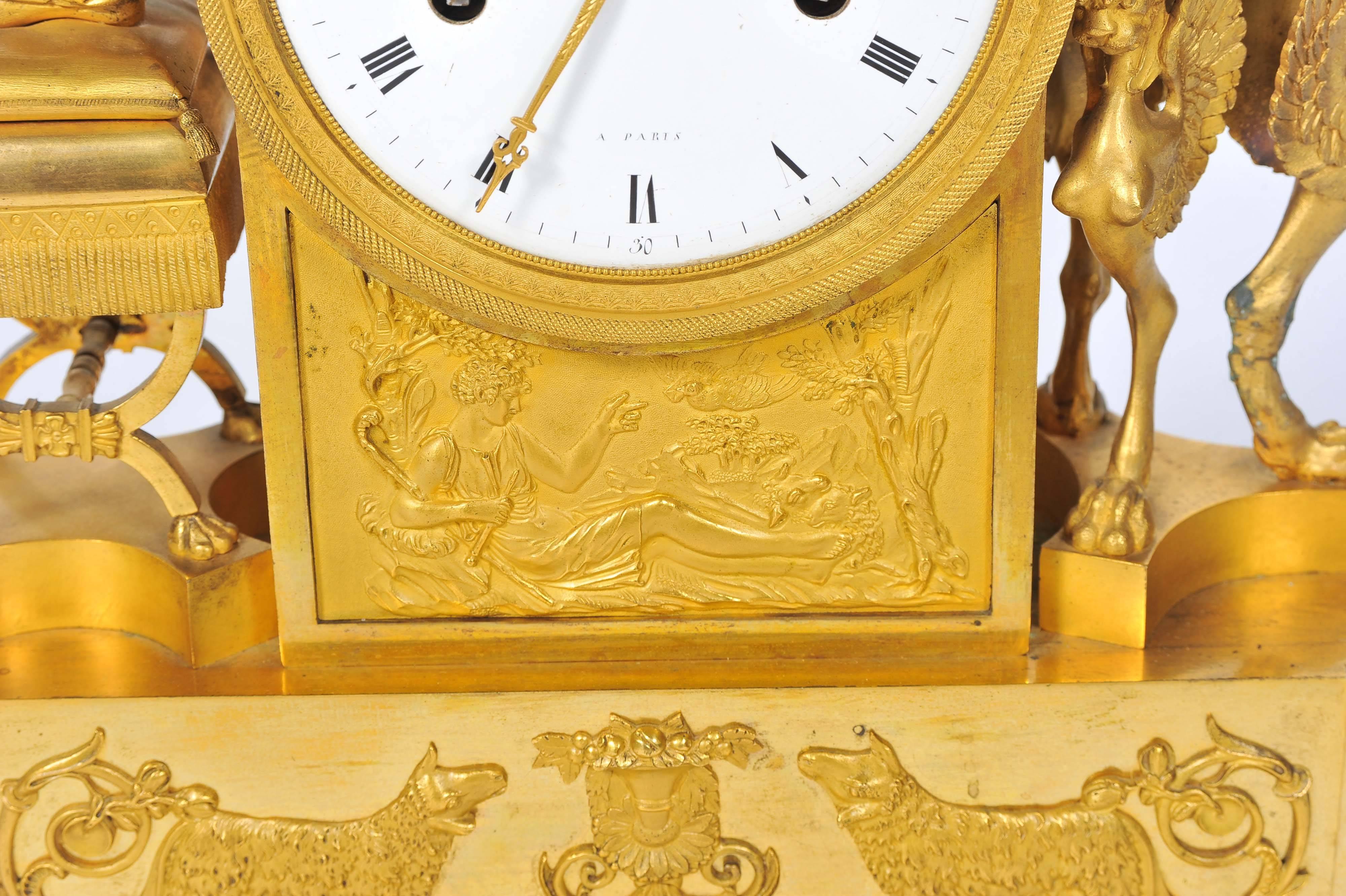 French 18th Century Ormolu Mantel Clock
