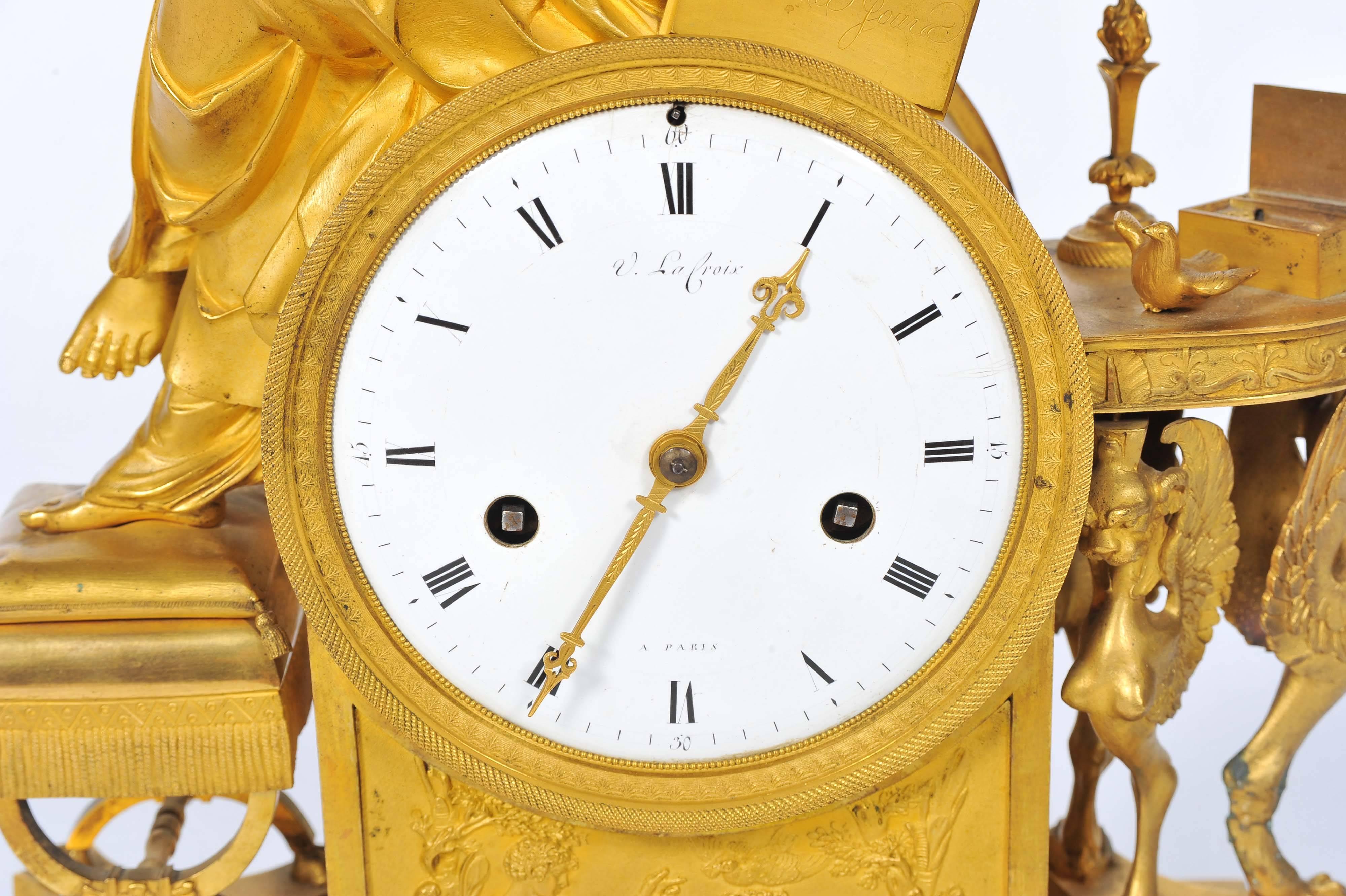 Gilt 18th Century Ormolu Mantel Clock