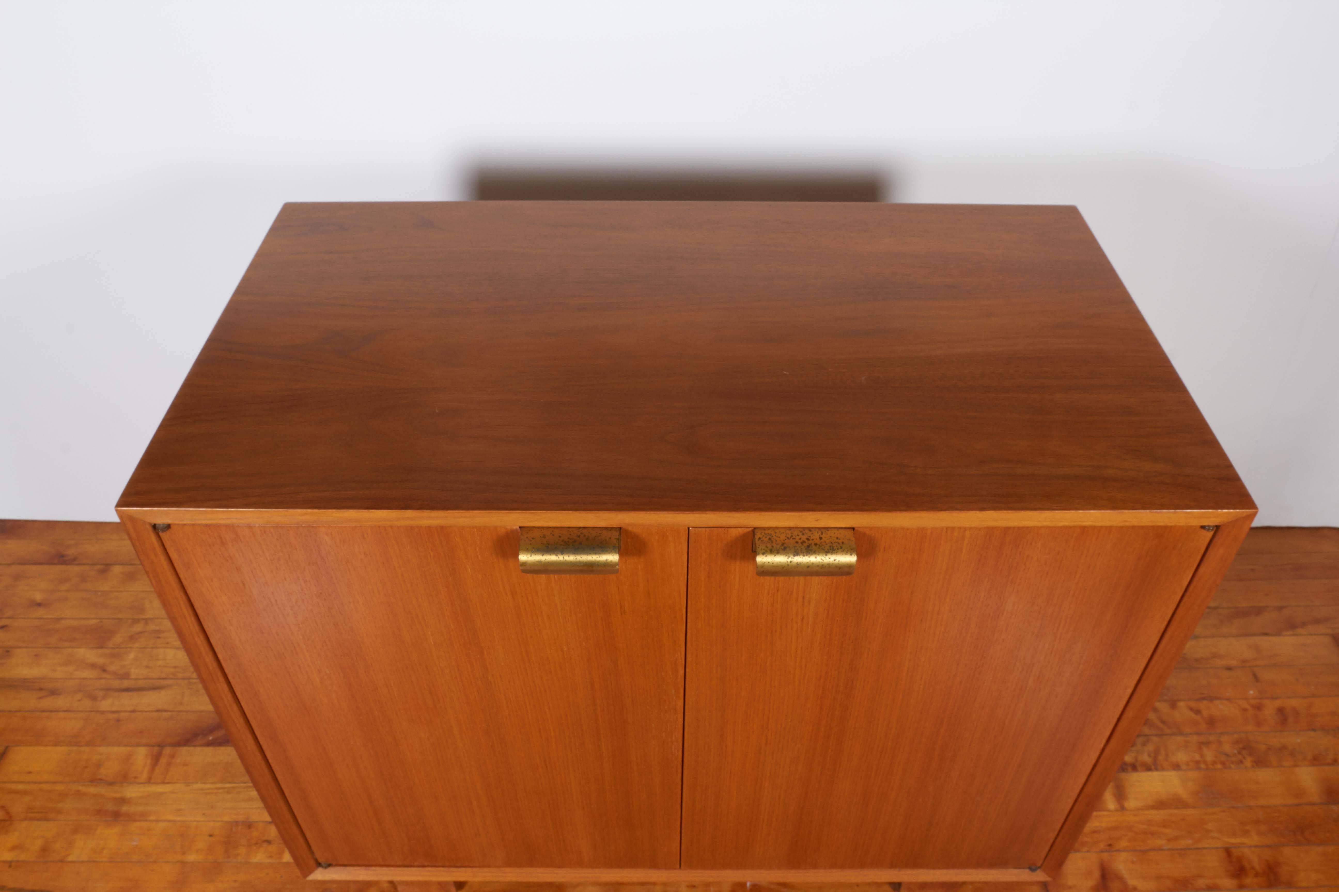 Mid-Century Modern George Nelson Two-Door Walnut Cabinet for Herman Miller