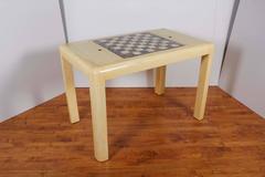 Lacquered Bone Game Table with Anglo-Raj Style Chairs