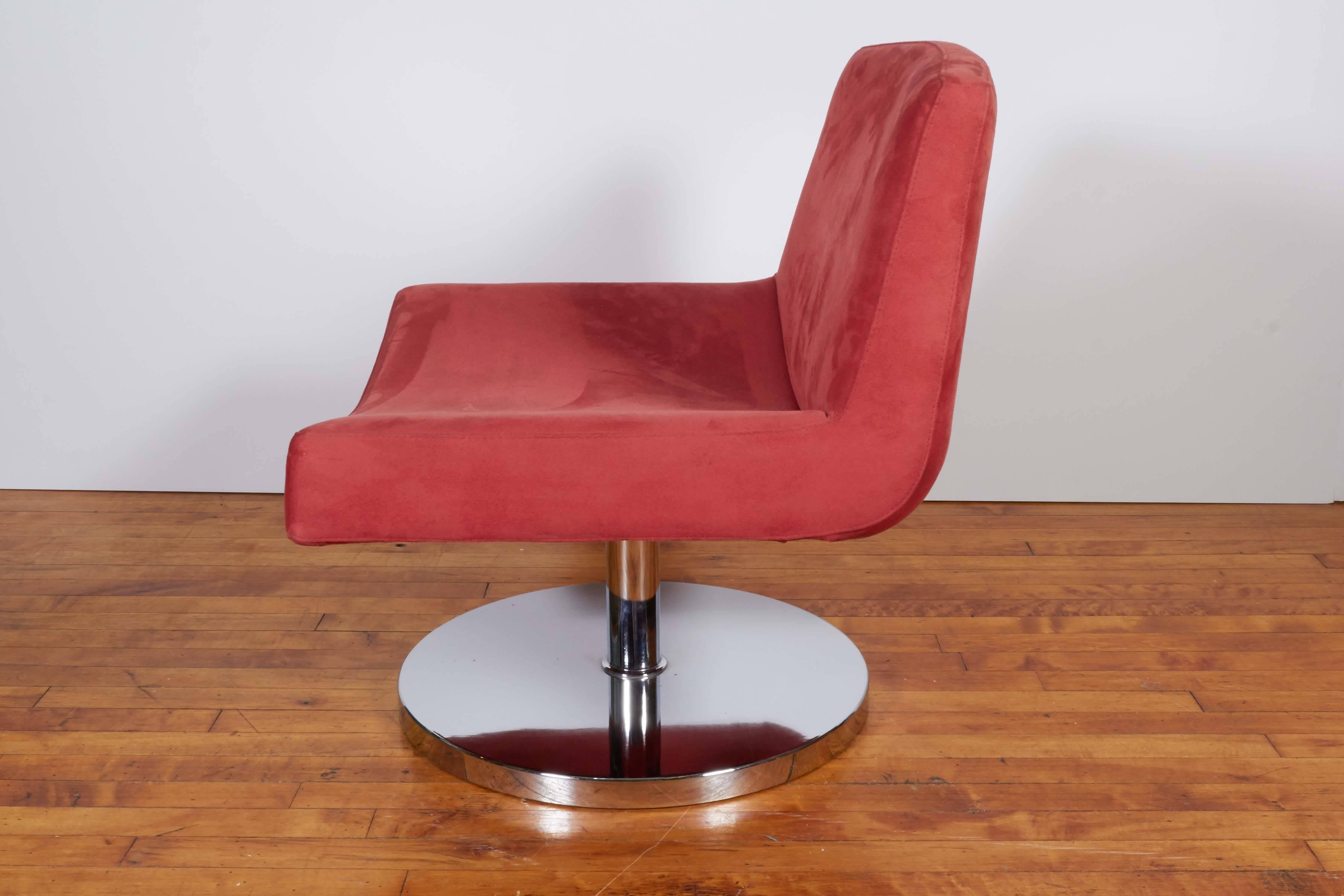 red suede chair
