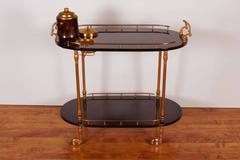 Aldo Tura Goatskin Bar Cart with Wine Cooler and Ice Bucket