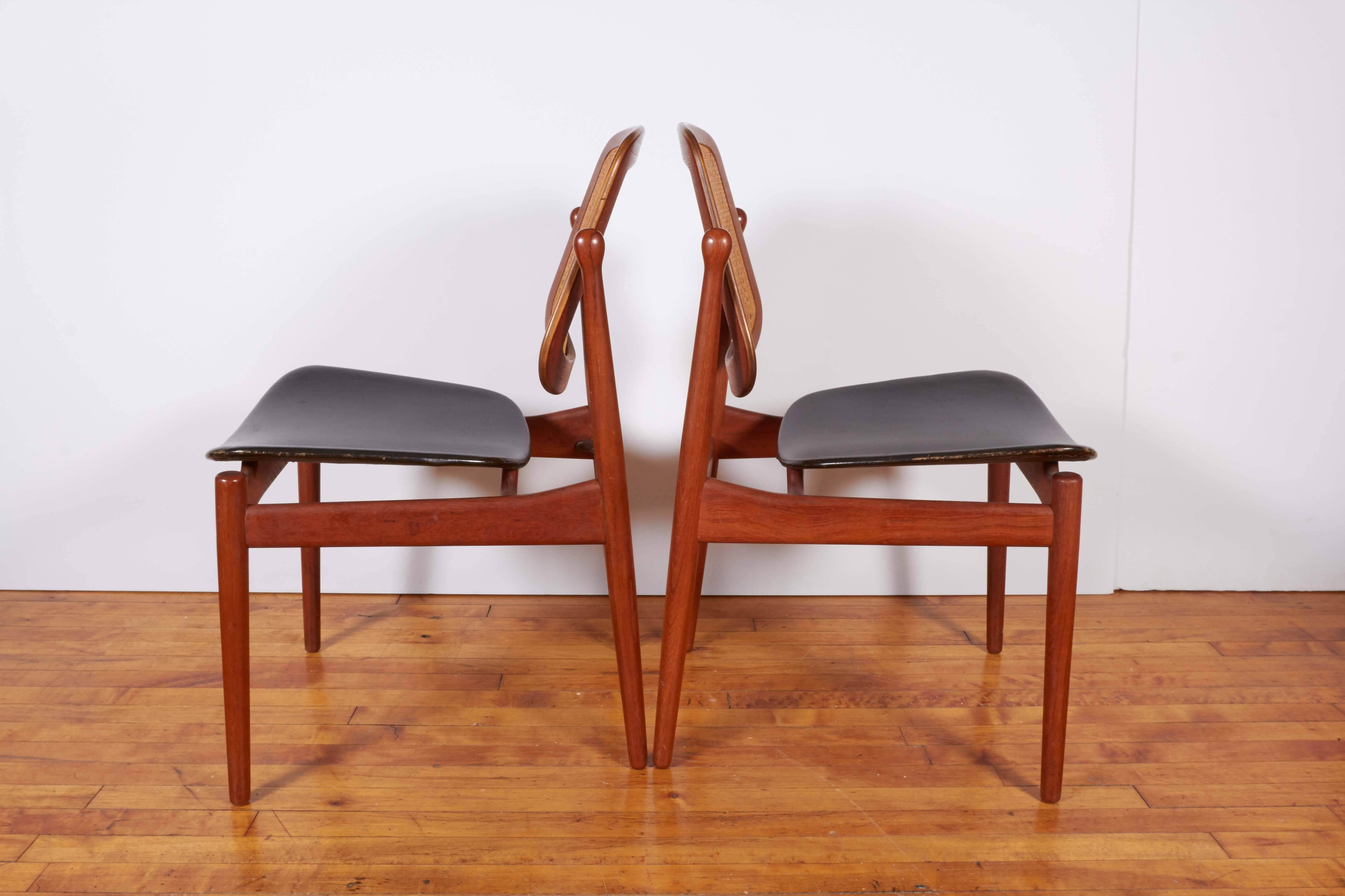 Set of Six Arne Vodder Dining Chairs for France & Daverkosen 1