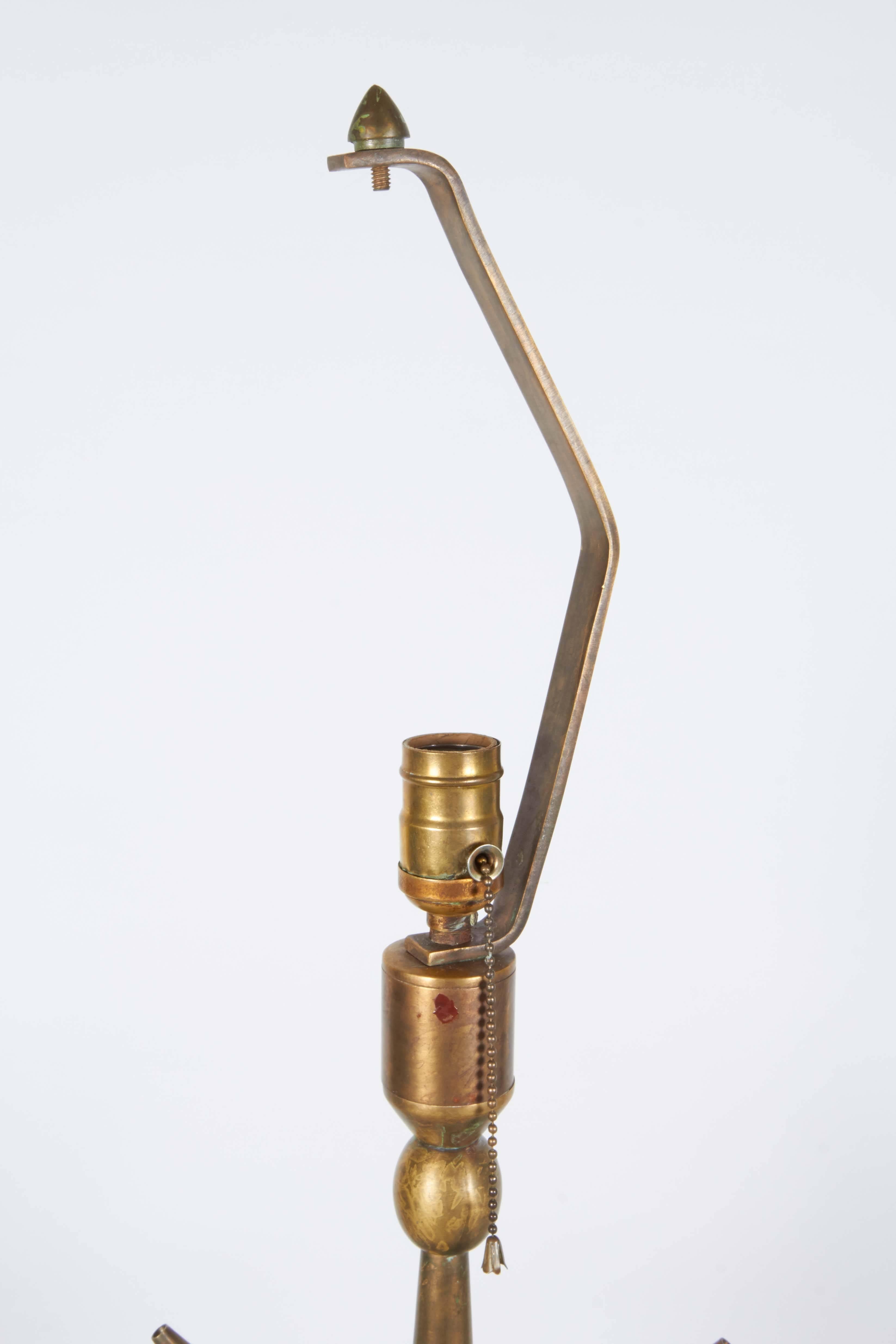 Mid-20th Century Pair of Arturo Pani Style Atomic Sputnik Bronze Lamps