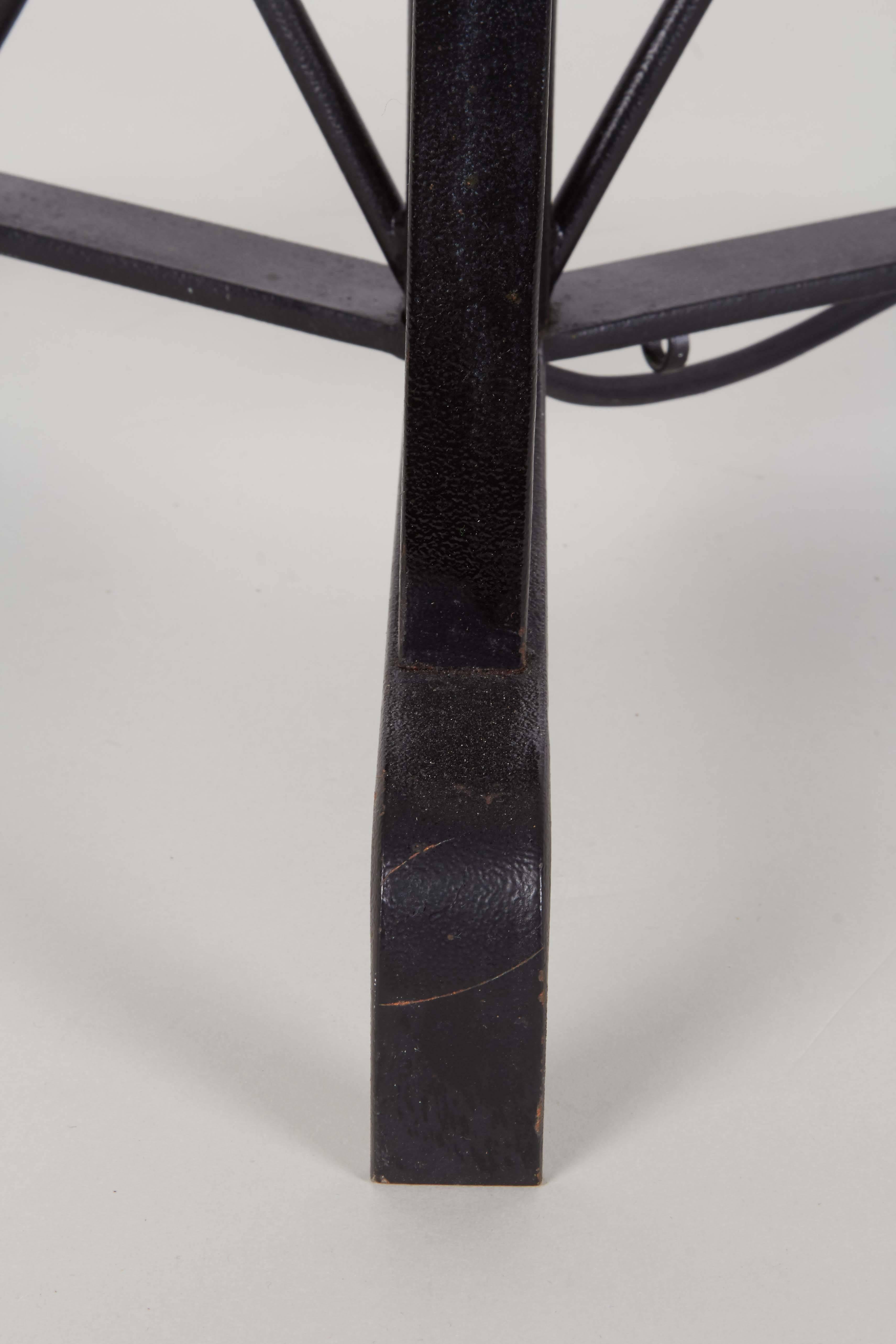 Pair of Jean Royère Style 'Tour Eiffel' Wrought Iron Table Lamps 1