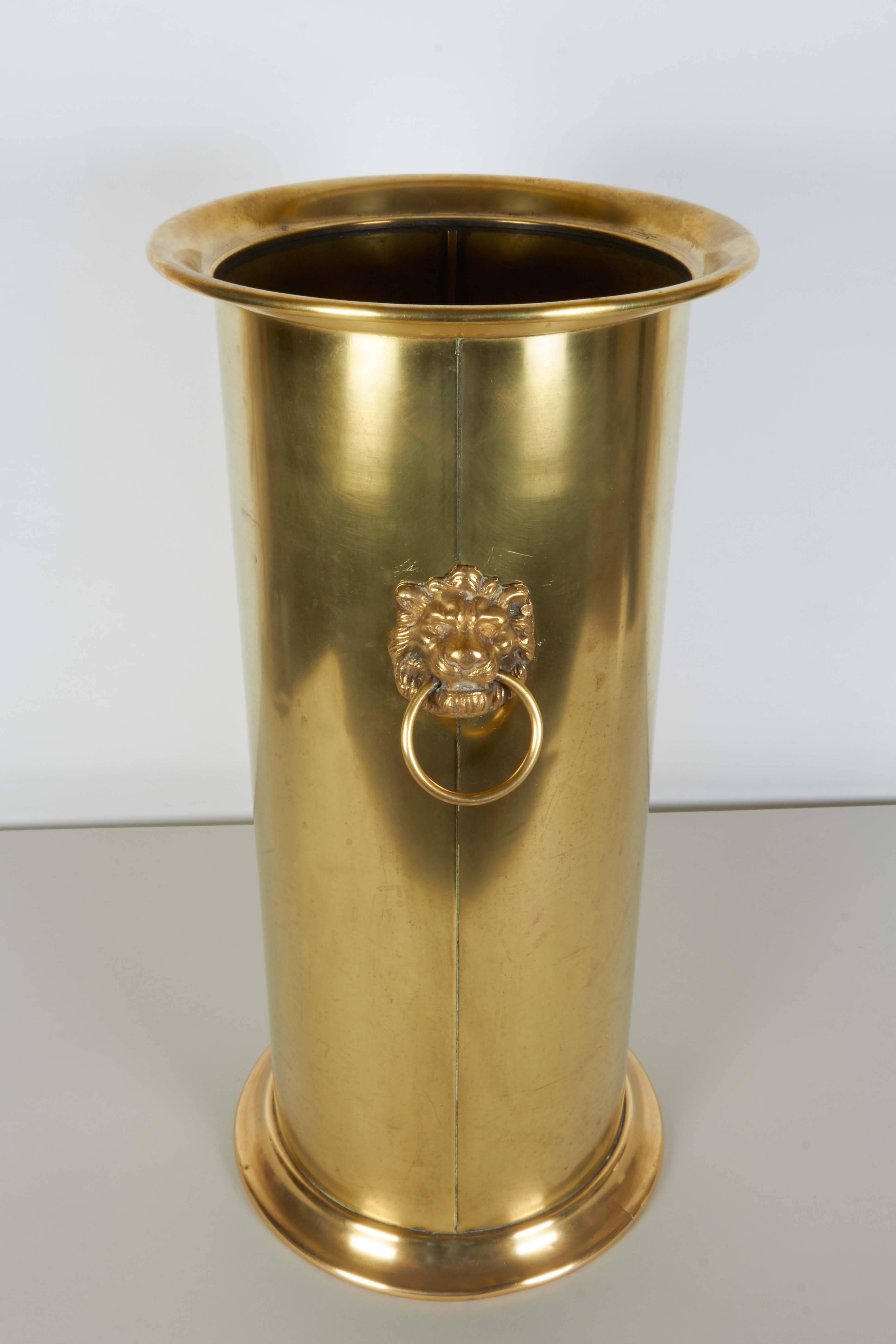 brass umbrella stand lion