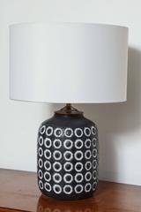 Unusual Pair of 1960s Embossed Ceramic Table Lamps