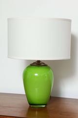 Petite Pair of Chartreuse Murano Glass