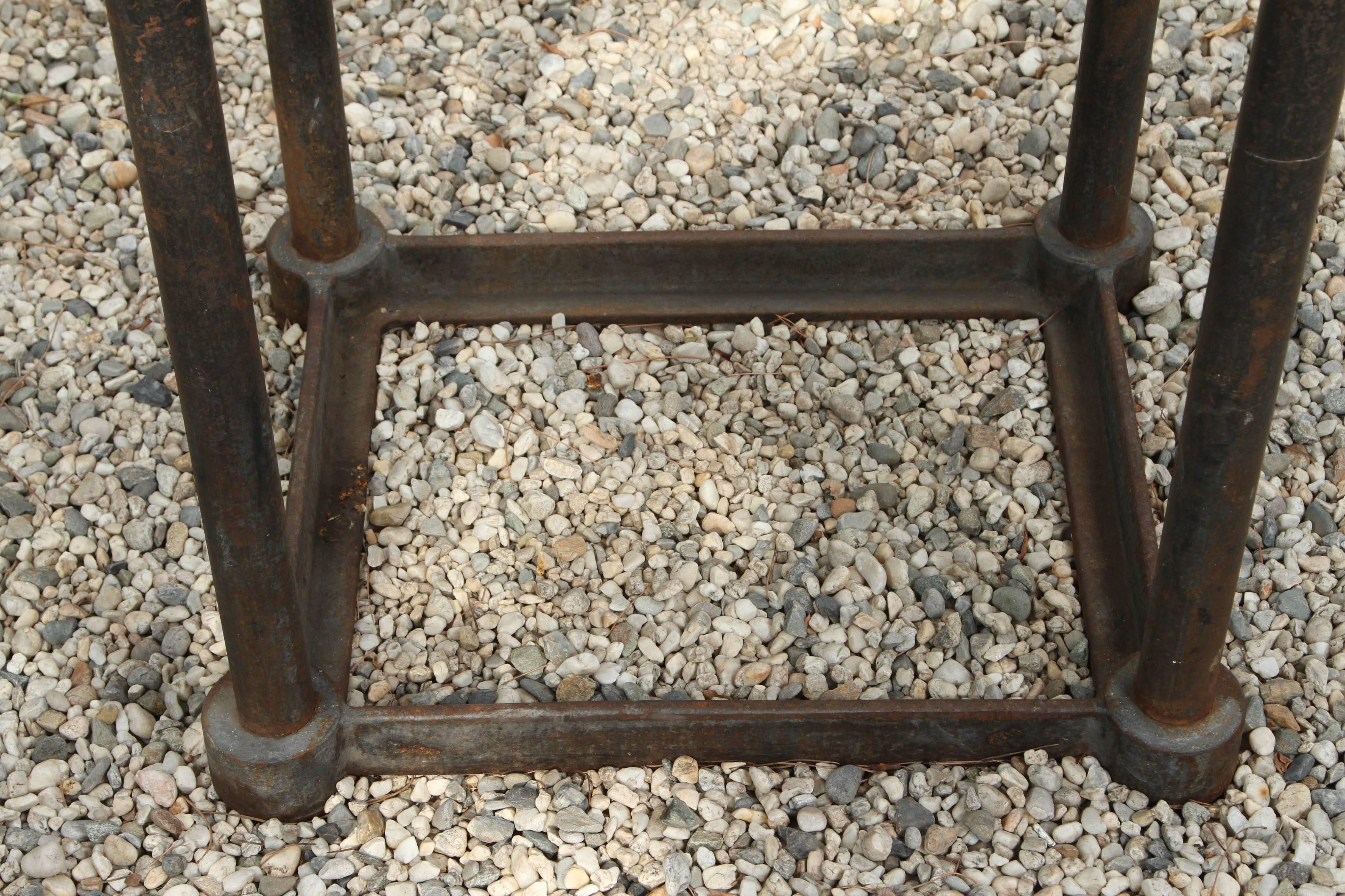 Belgian Stone and Iron Factory Table, circa 1880 1