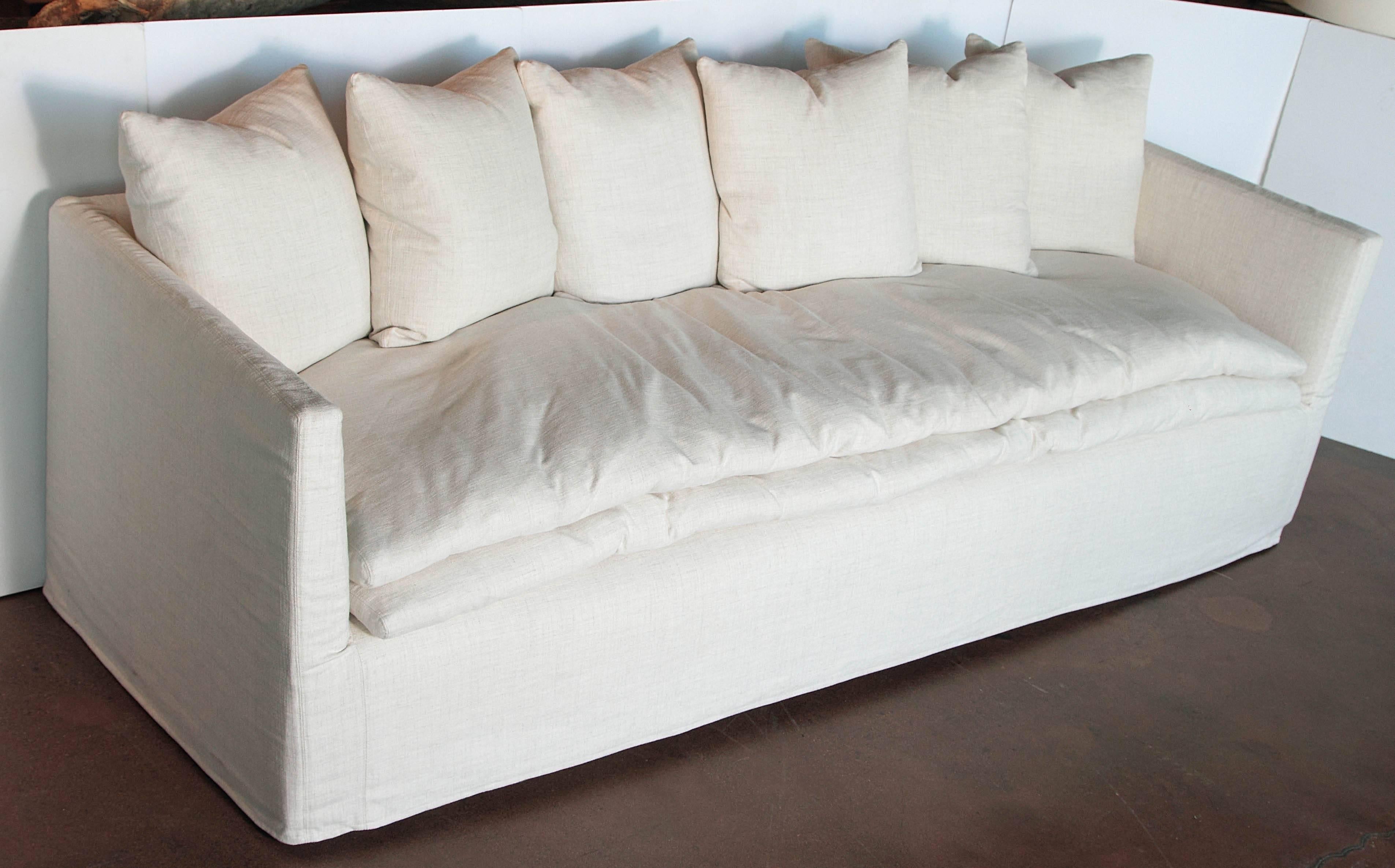 Modern Egg Shell White Coverall Sofa