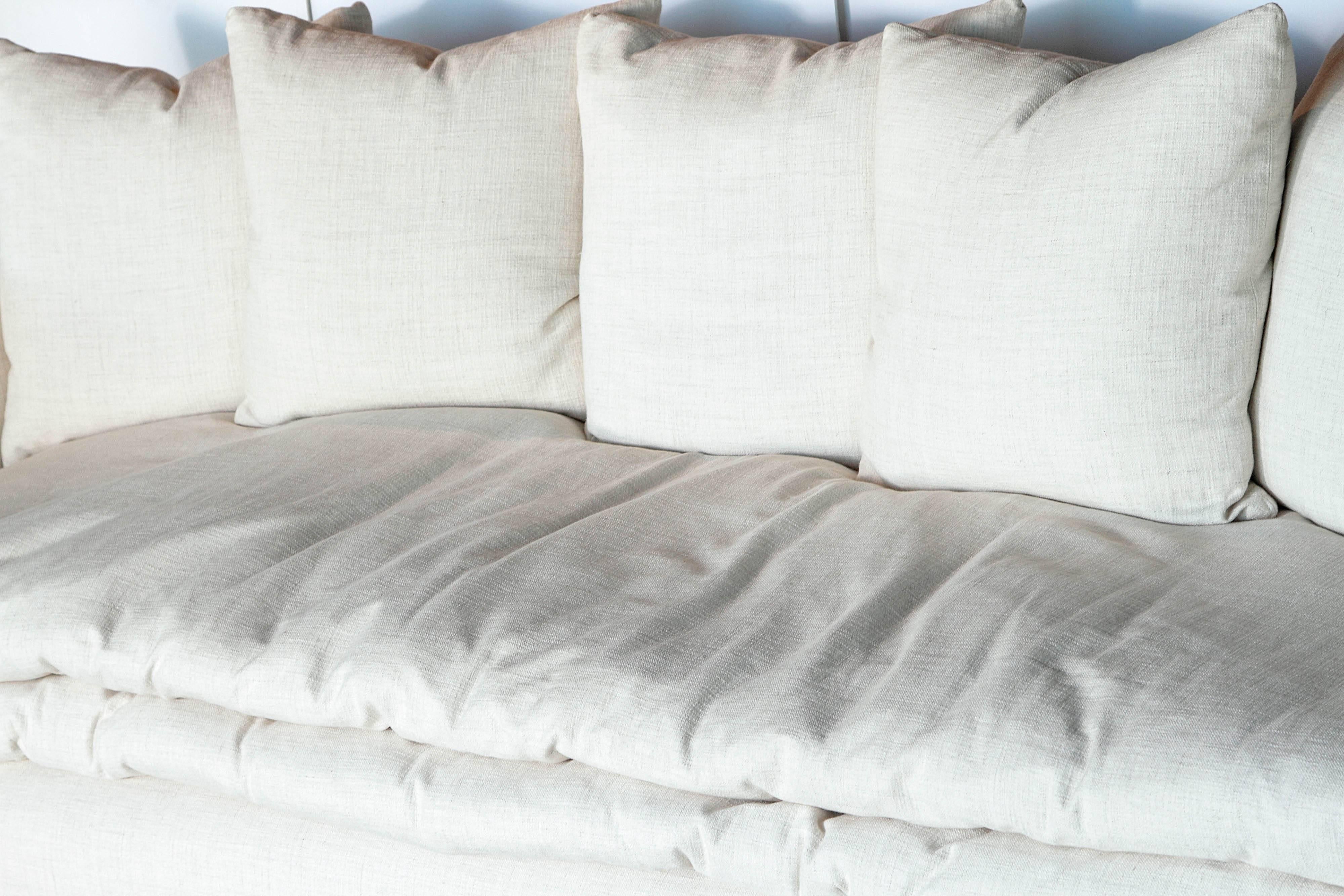 Upholstery Egg Shell White Coverall Sofa