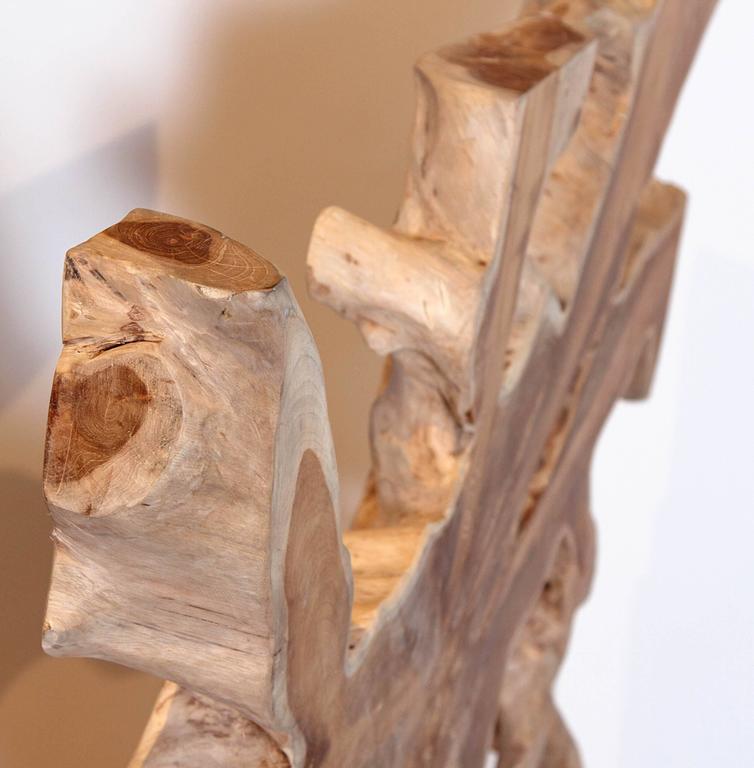 Organic Teak Wood Sculpture For Sale at 1stDibs