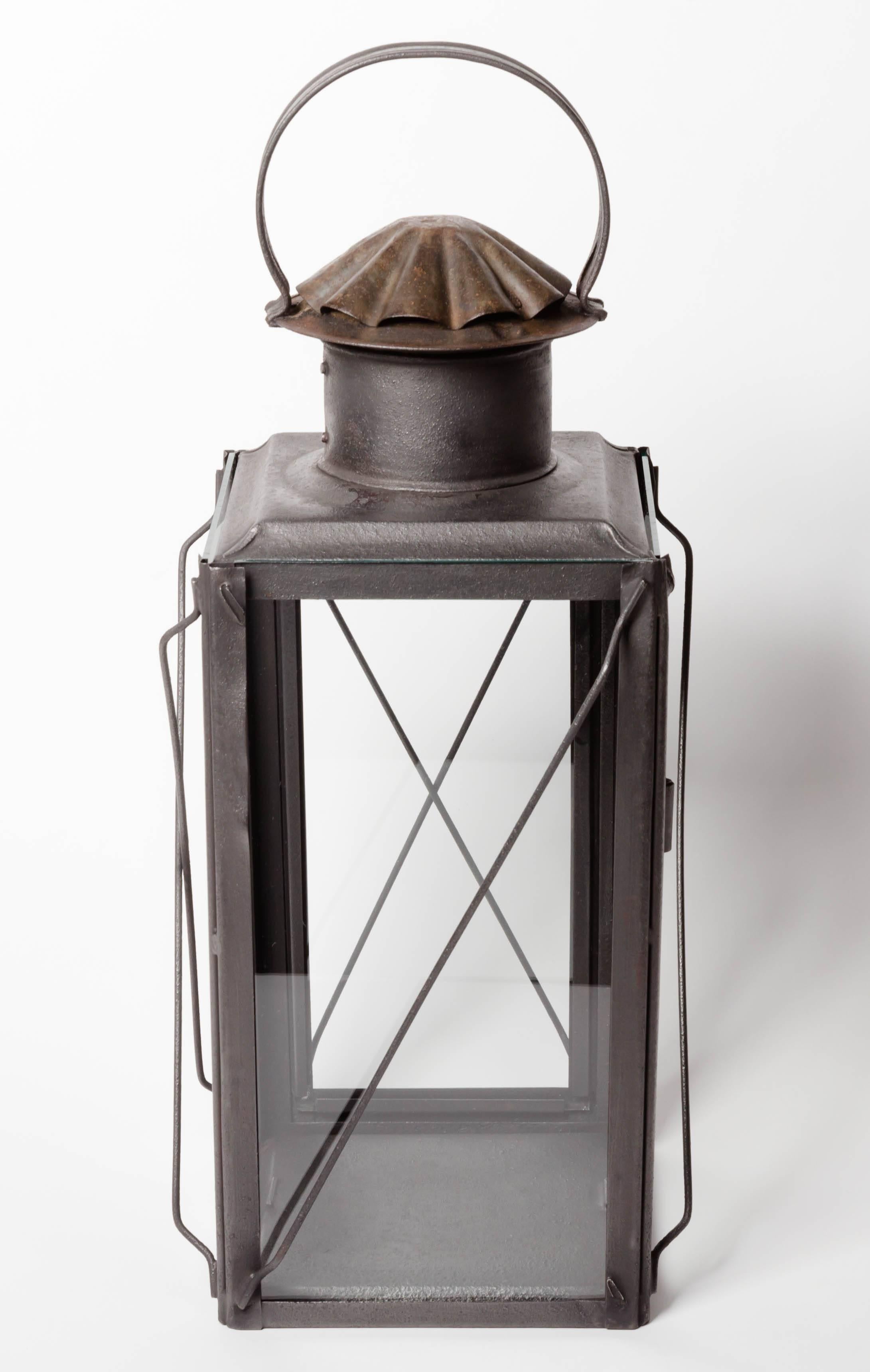 Georgian 19th Century Scottish Glass Side Lantern For Sale