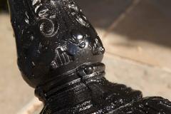 Marble Top Cast Iron Base English 19th Century Pub Table