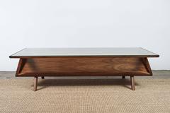 Mid-Century Style Walnut Magazine Coffee Table