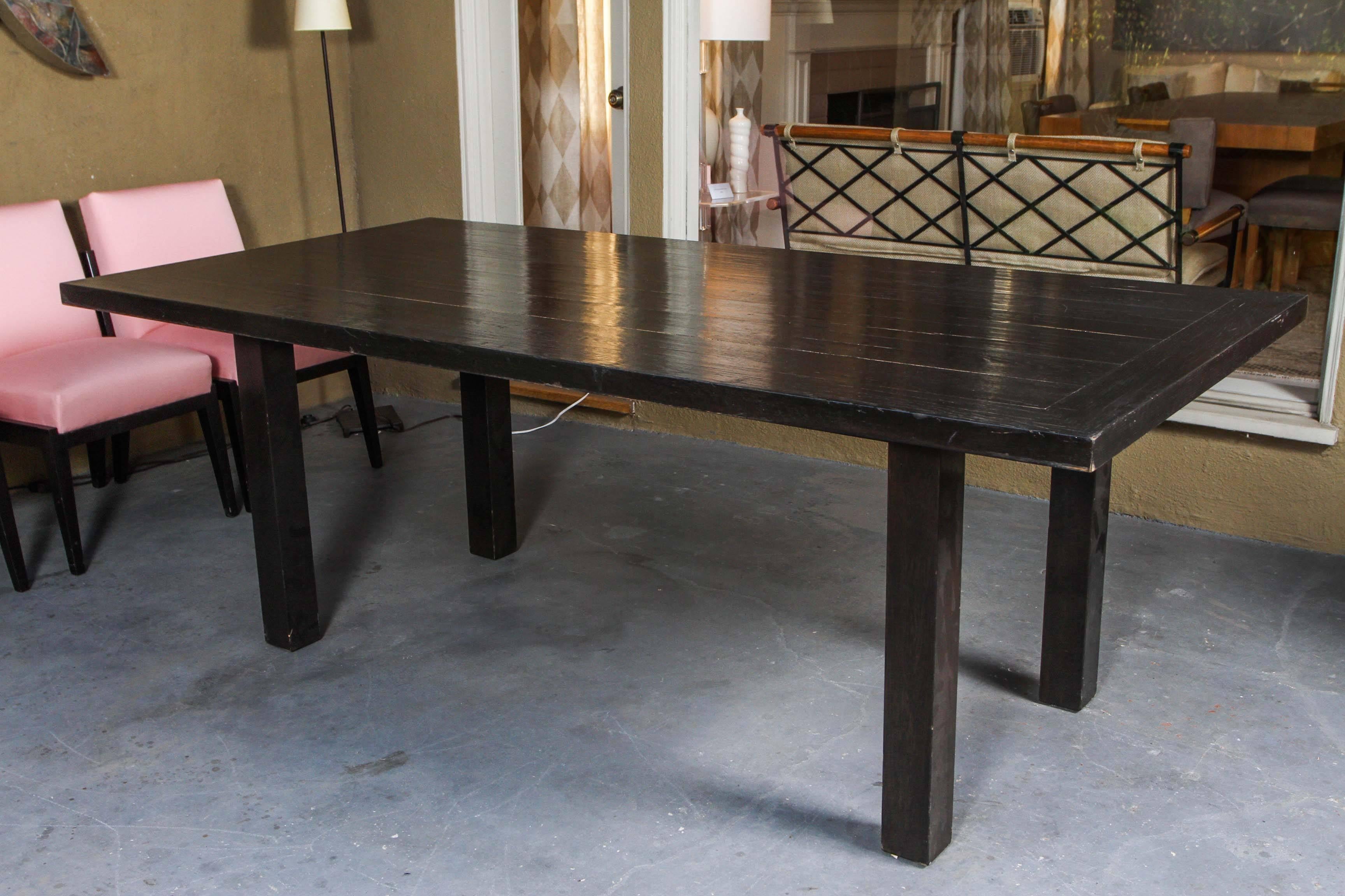 20th Century Indoor/Outdoor Mid-Century Dining Table and Chairs For Sale