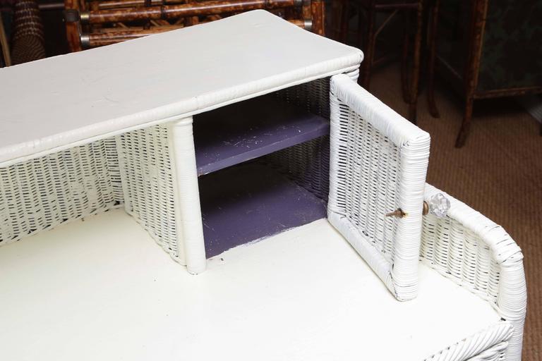 Sweet Vintage Wicker Writing Desk At 1stdibs American Sweet Vintage Wicker Writing Desk For