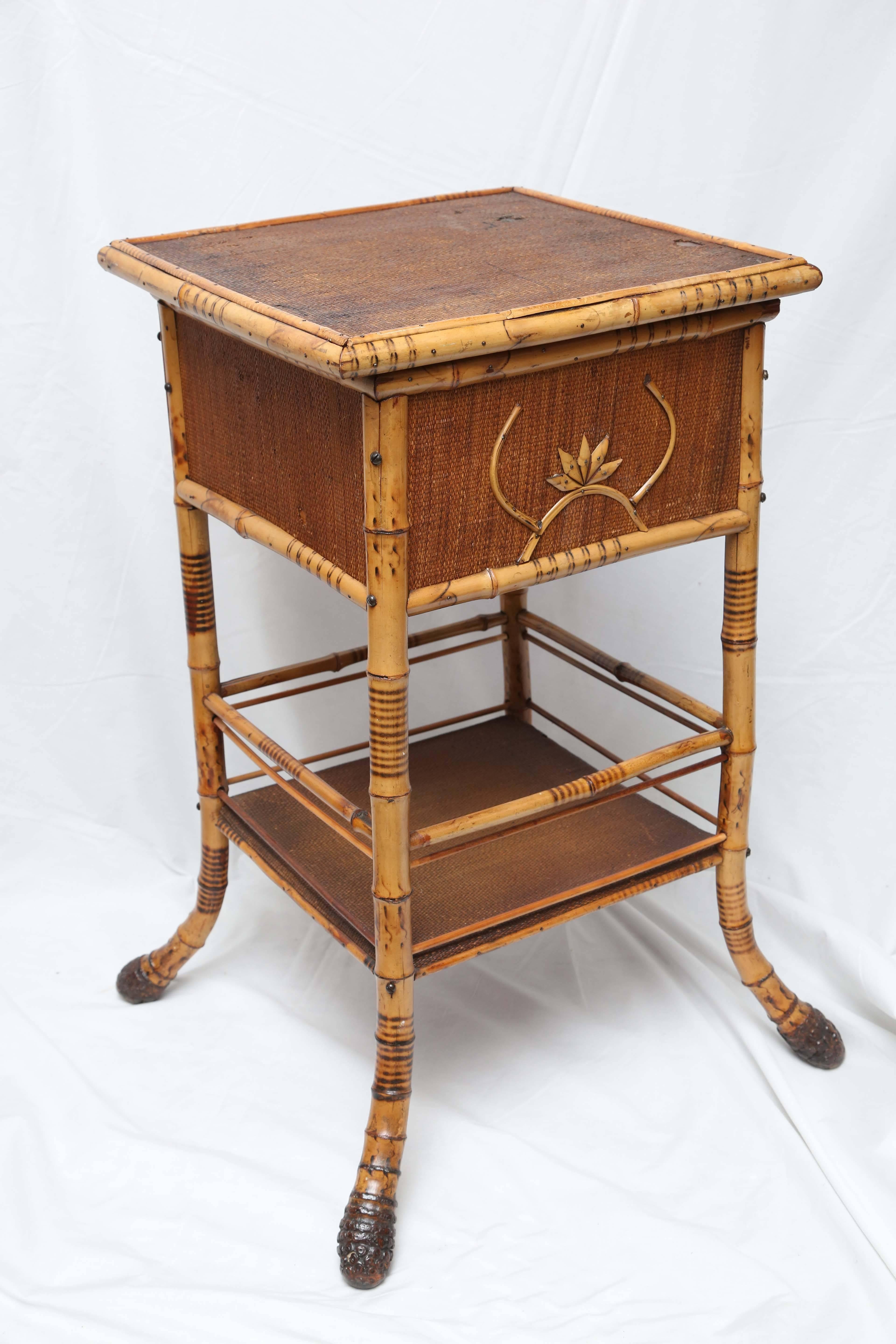 Sweet Bamboo and Rattan Sewing Side Table 2