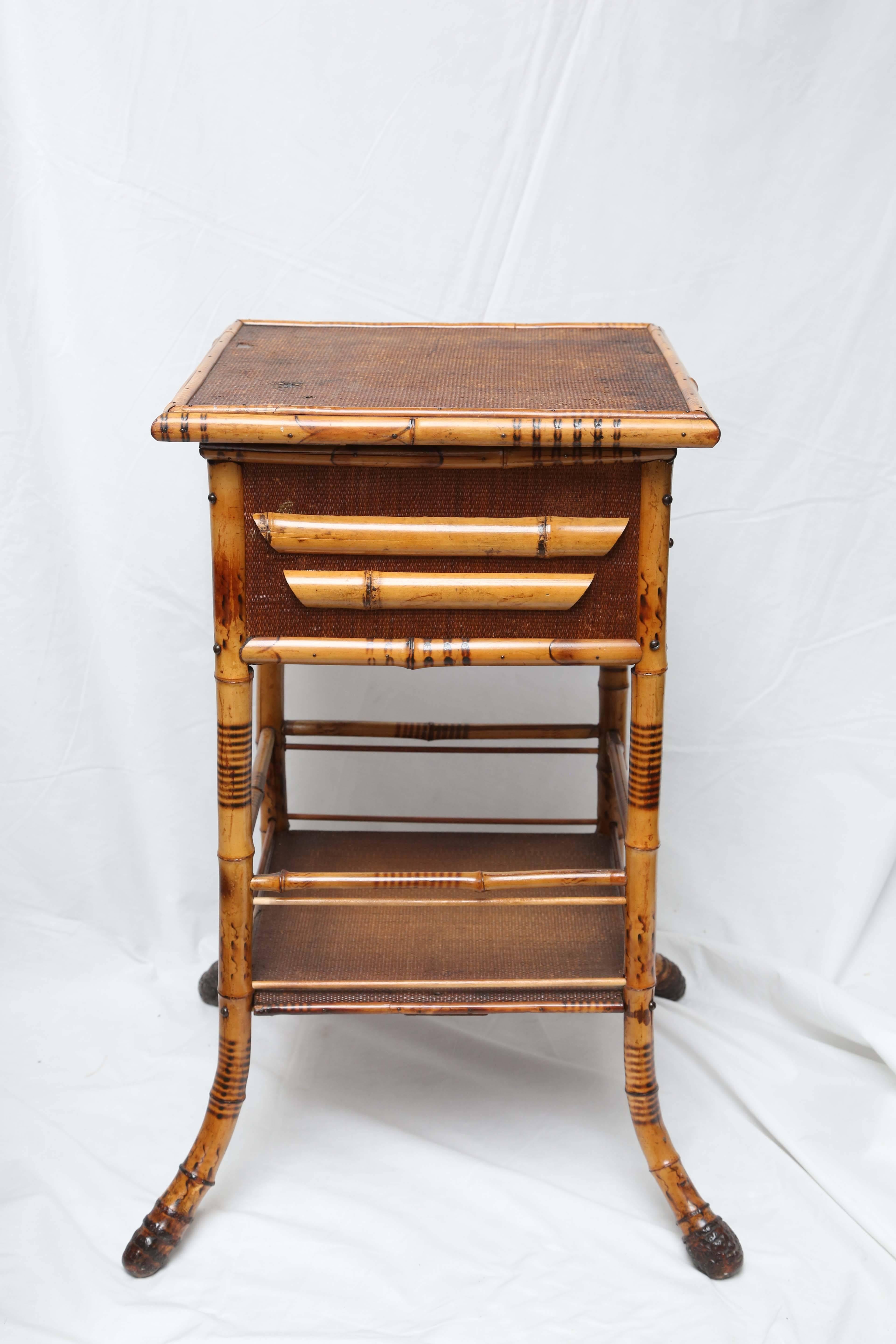 Sweet Bamboo and Rattan Sewing Side Table 5