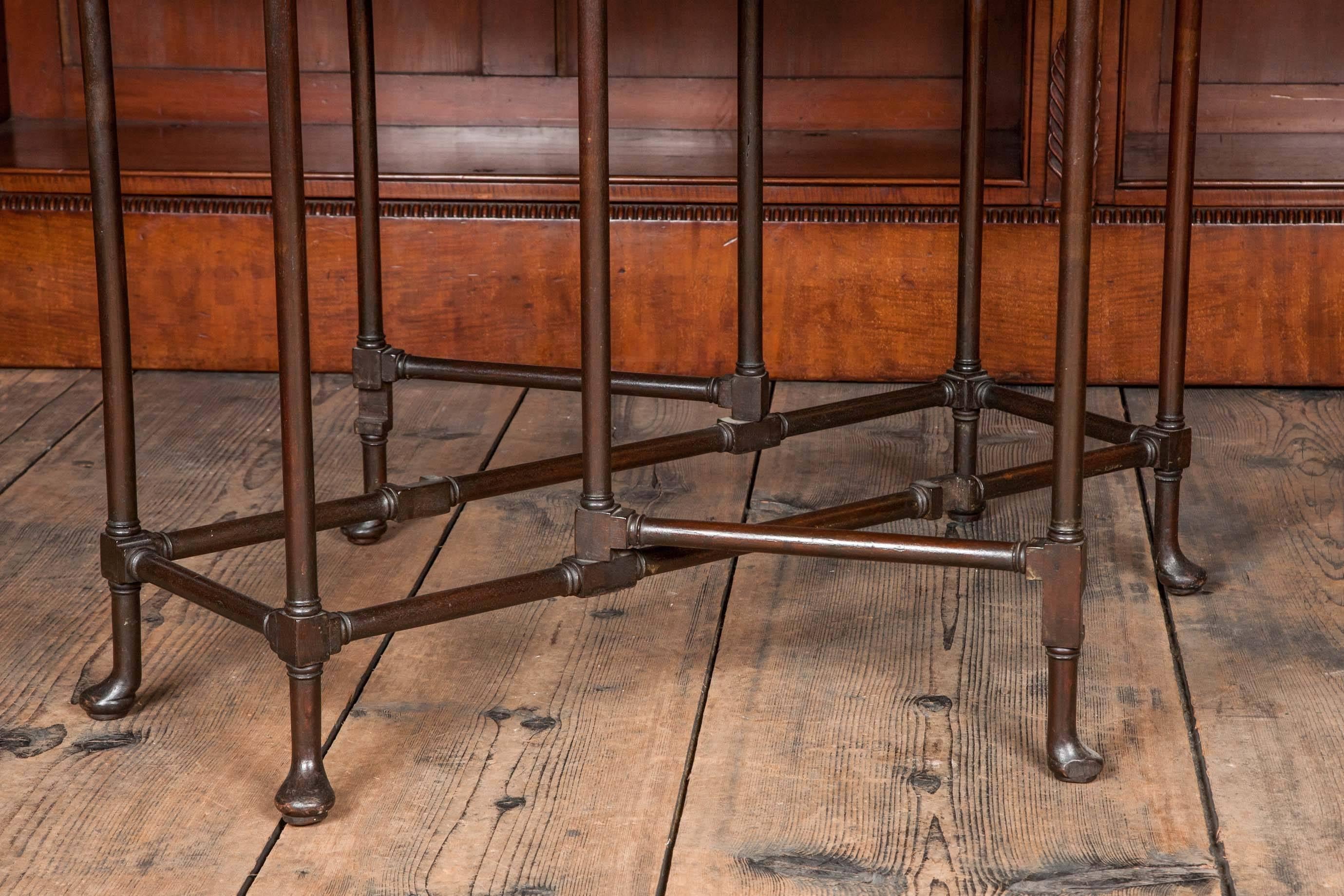 A George II mahogany spider leg drop-leaf table, with outstanding color and patination, English, circa 1750.