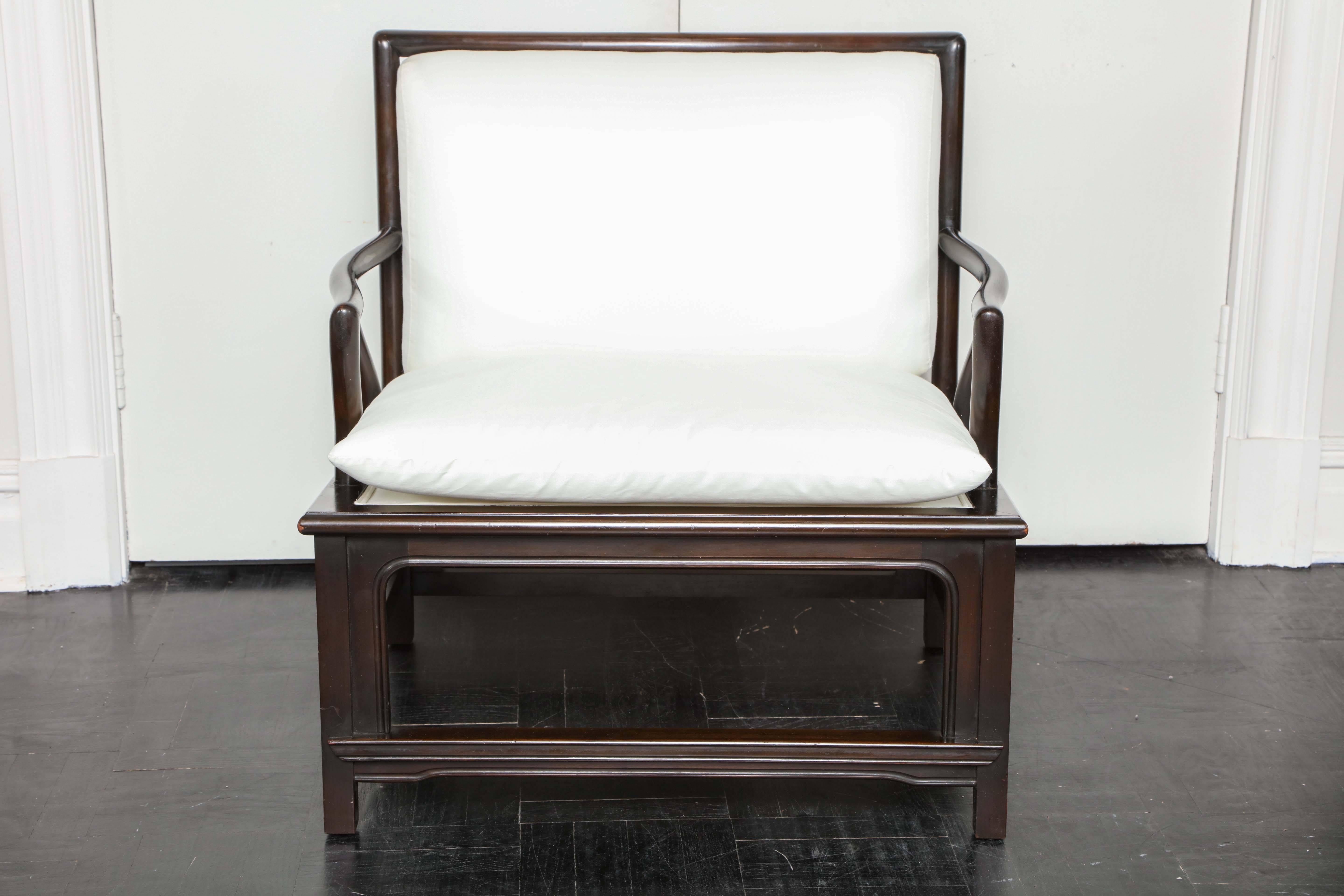 American Pair of Mid-Century Ebonized Armchairs, 'Widdicomb' For Sale