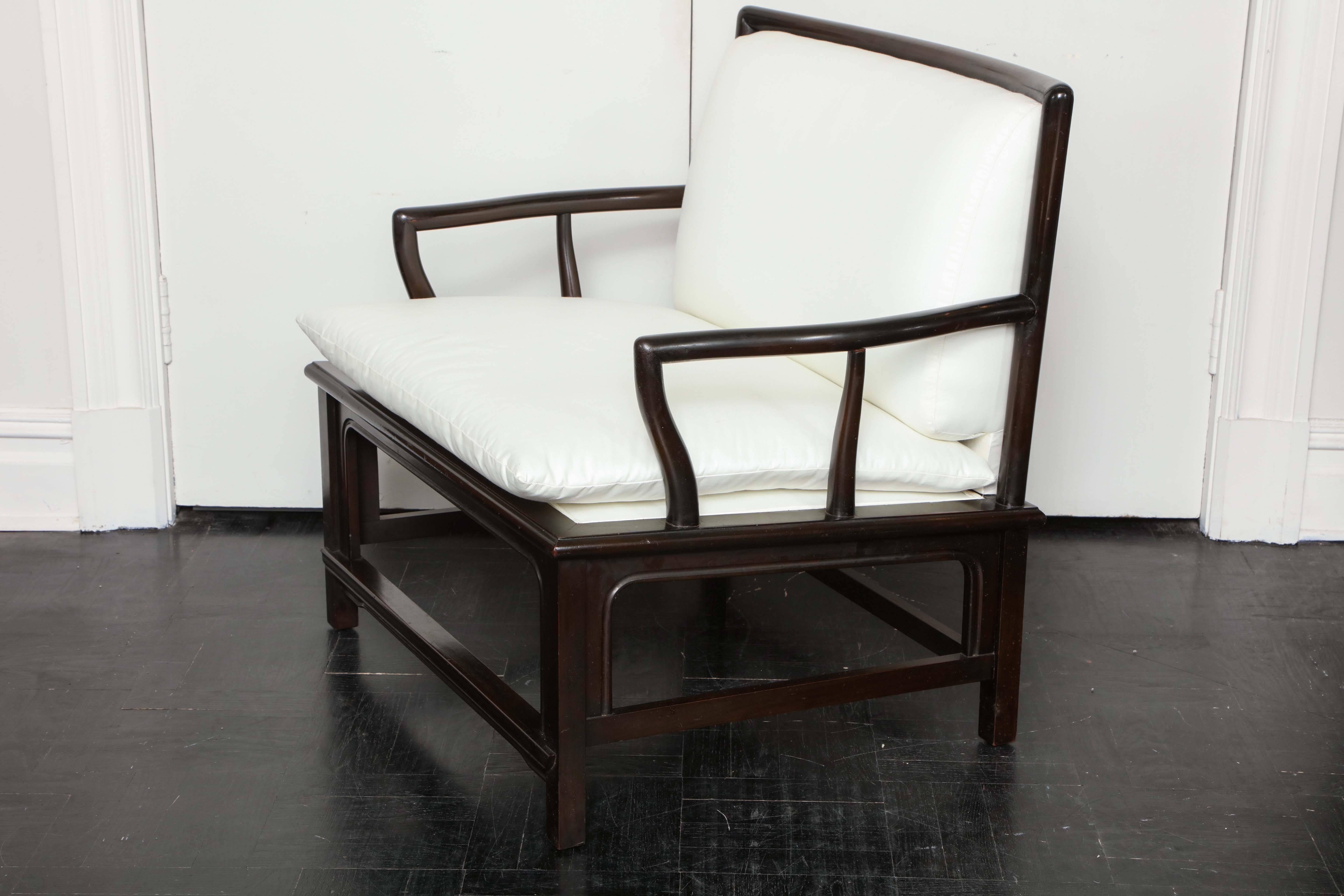 20th Century Pair of Mid-Century Ebonized Armchairs, 'Widdicomb' For Sale