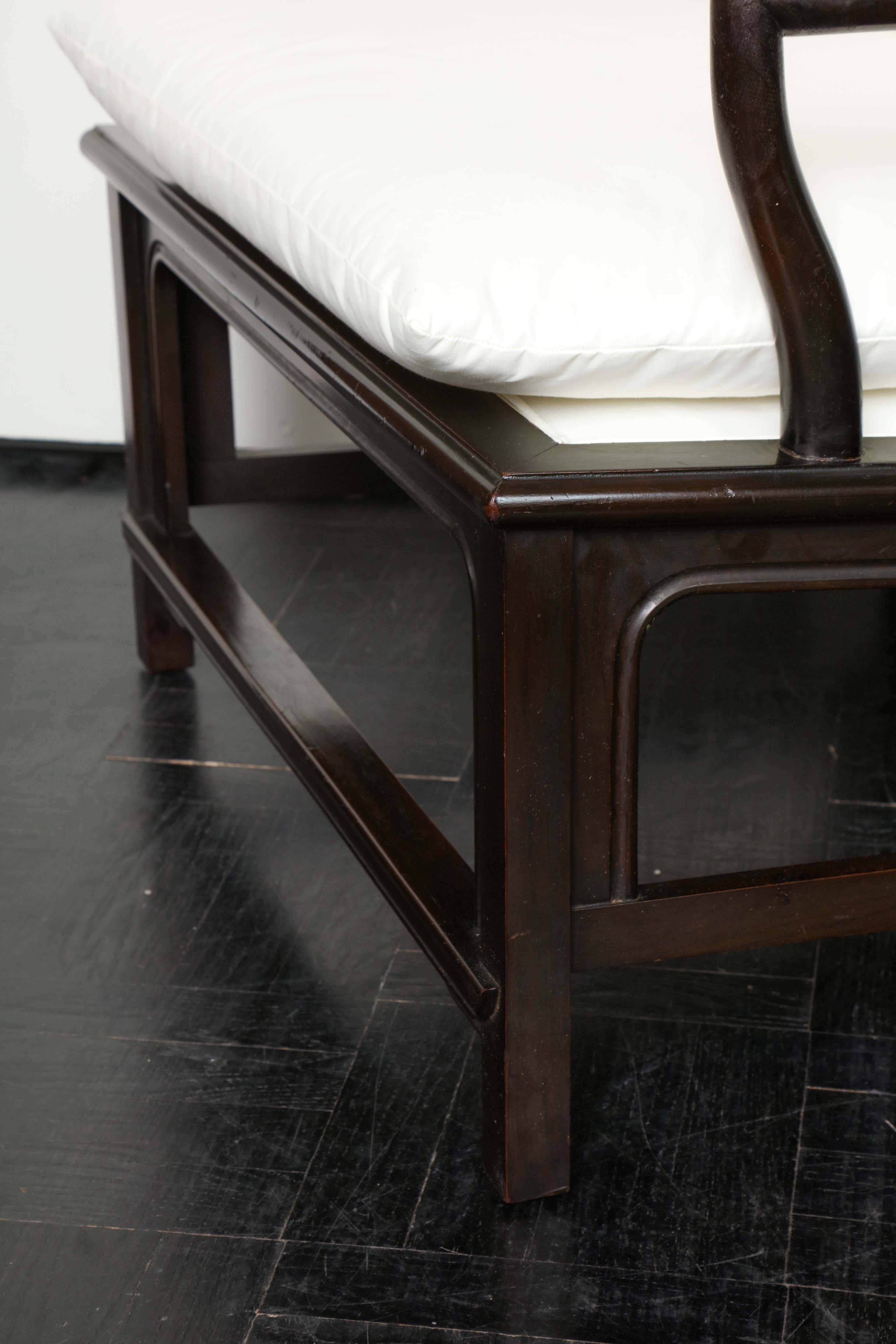 Wood Pair of Mid-Century Ebonized Armchairs, 'Widdicomb' For Sale