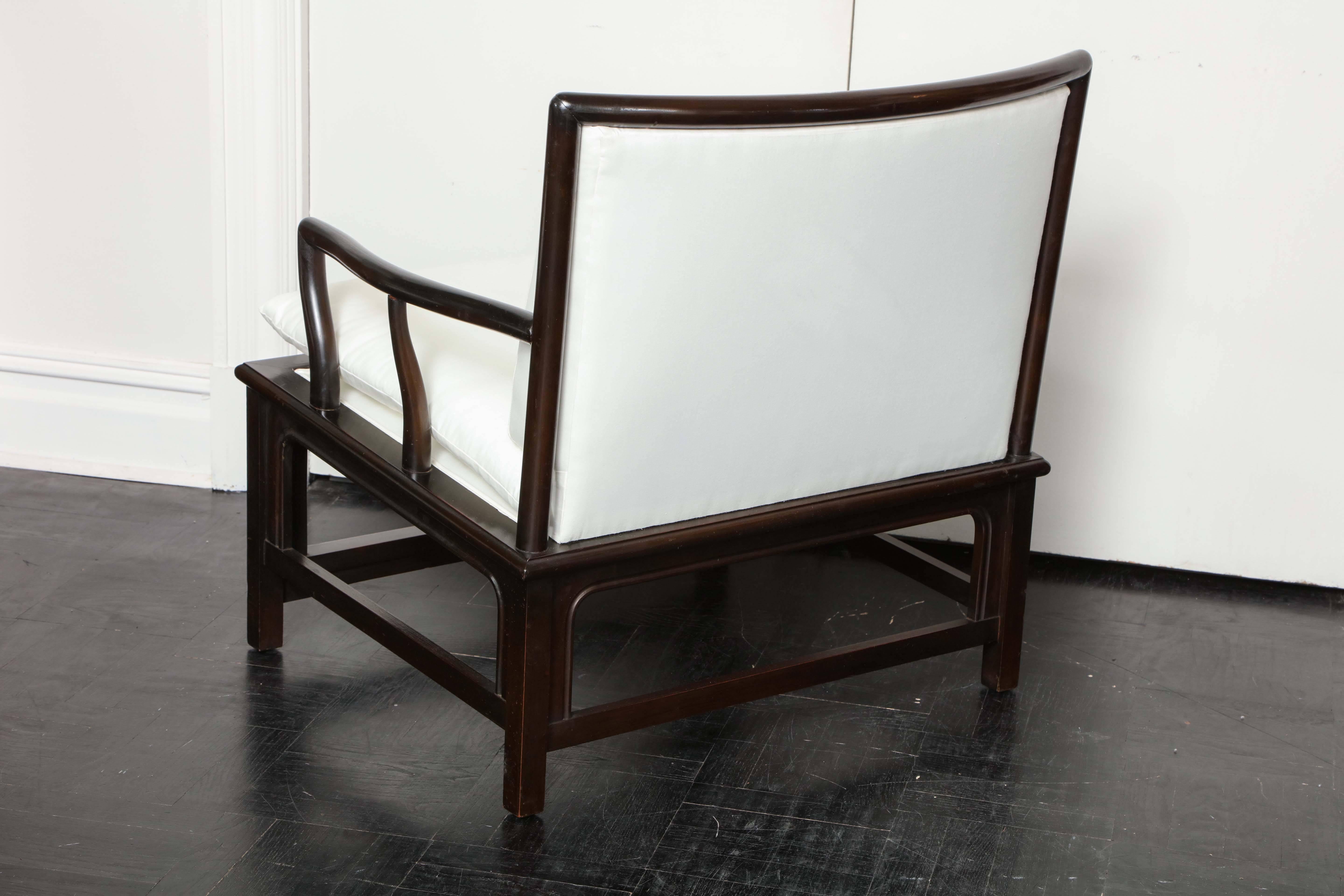 Pair of Mid-Century Ebonized Armchairs, 'Widdicomb' For Sale 2
