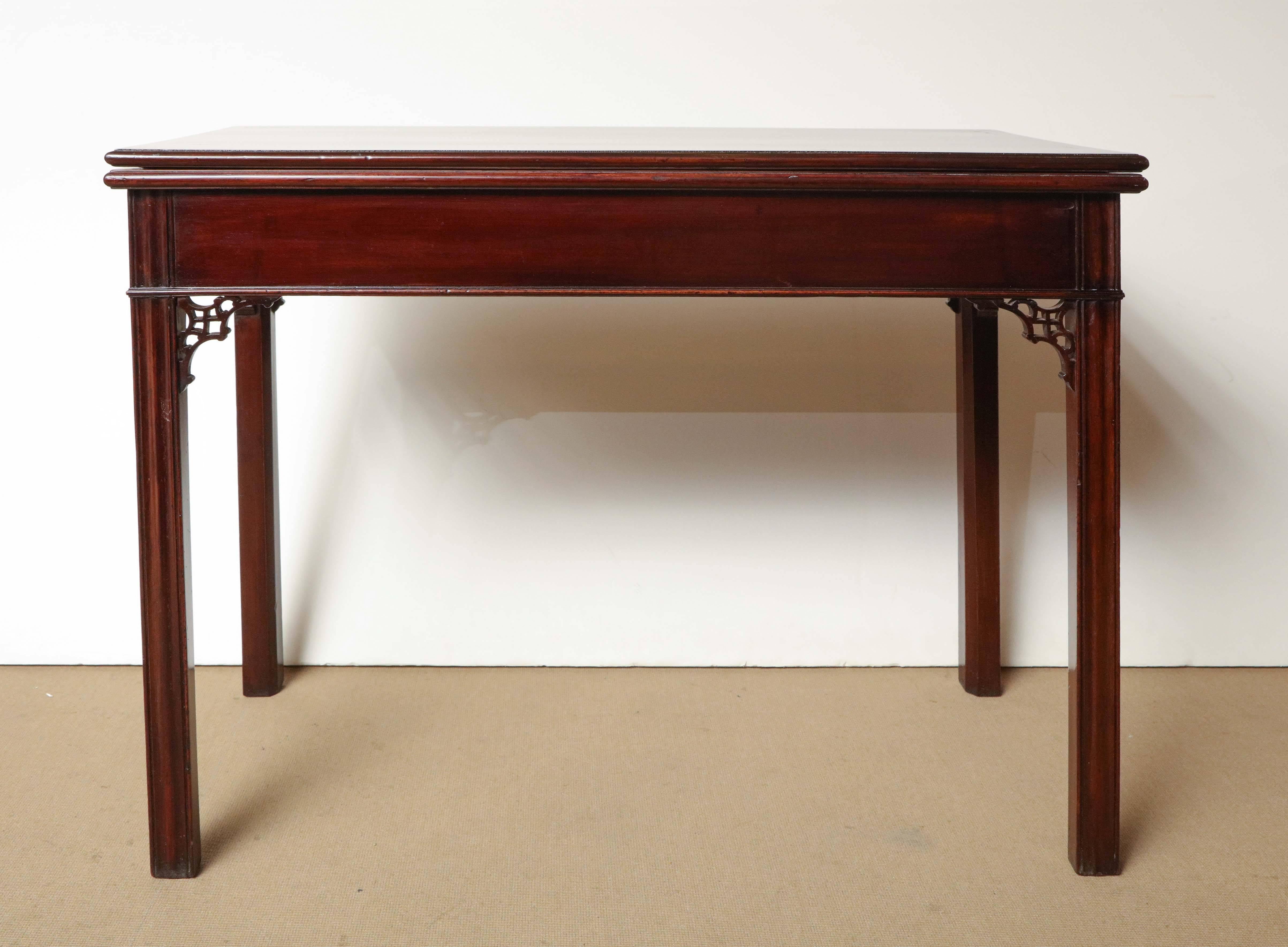 Mahogany Early 19th Century English Games Table in the Chippendale Taste