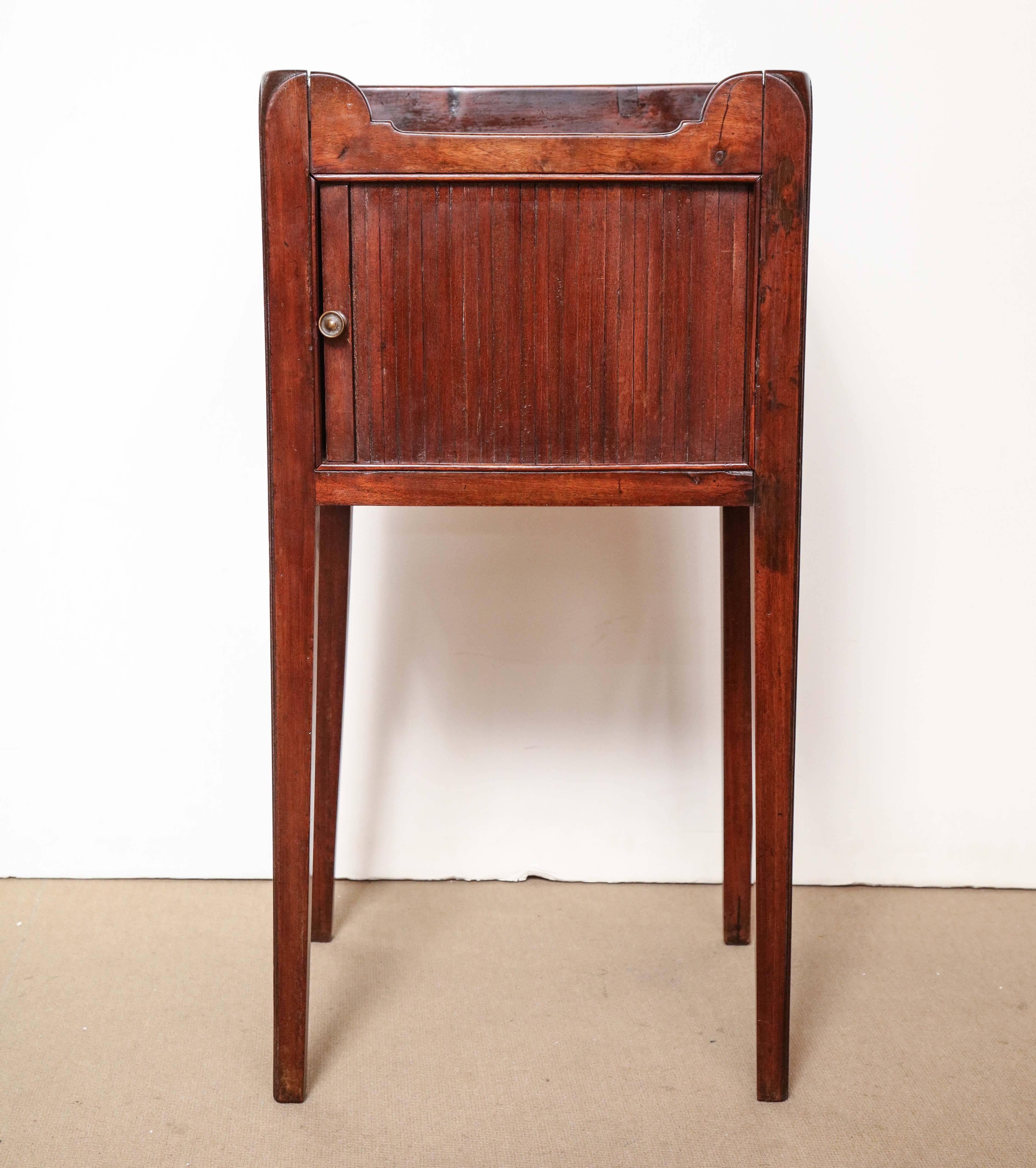 Early 19th century English, Tambour door mahogany table.