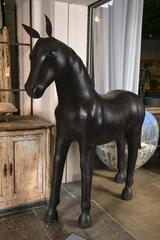 Large Leather Horse