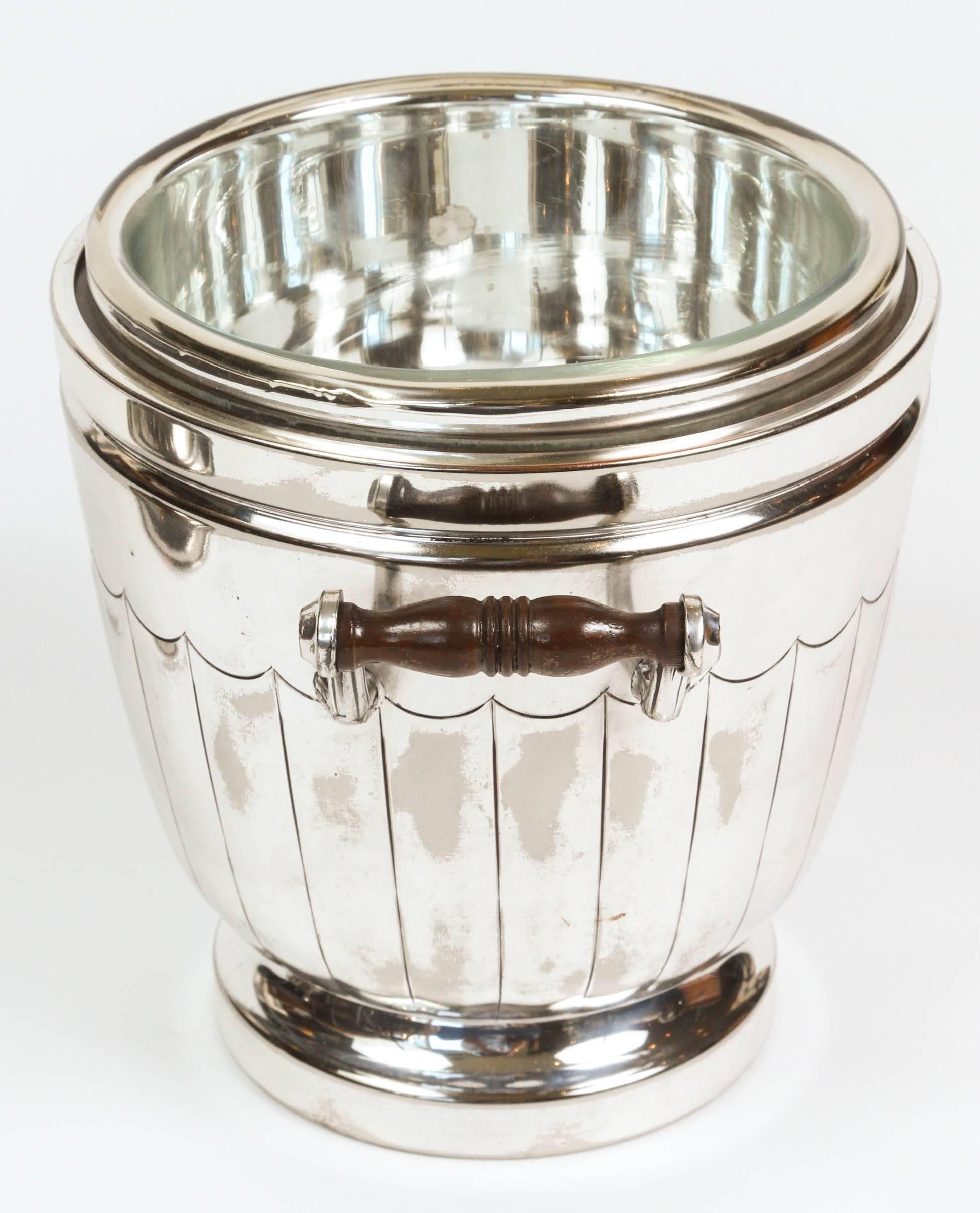 Vintage Silver Plate Ice Bucket 3