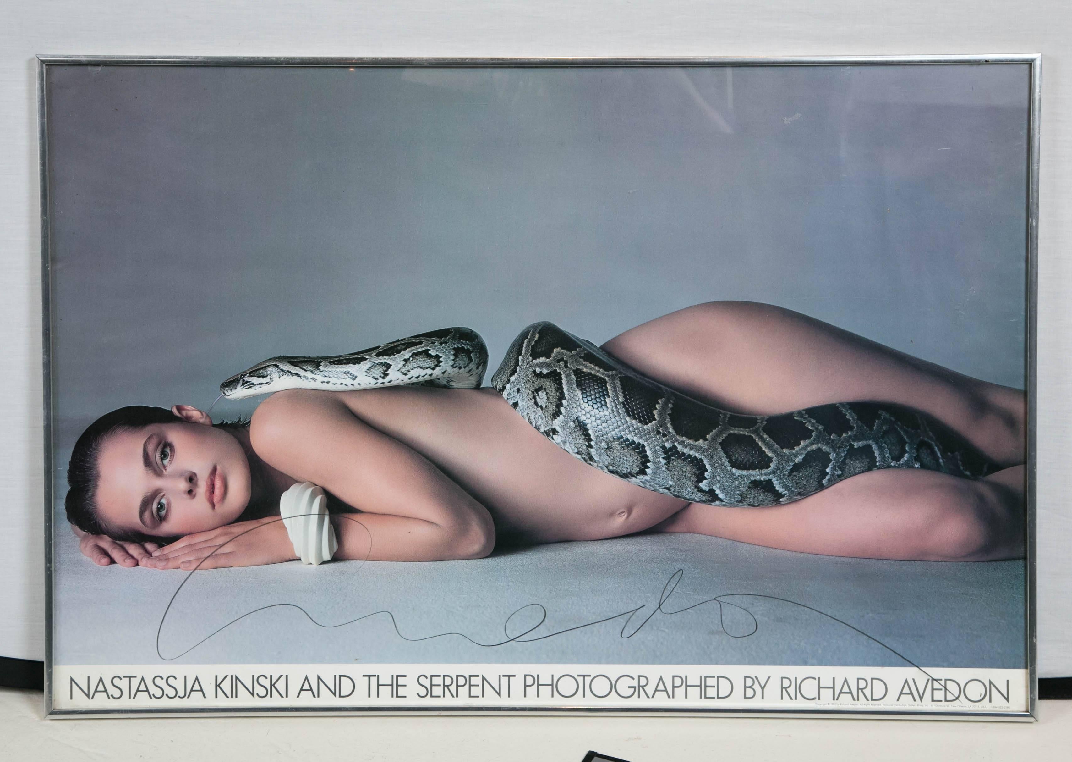 Originalplakat von 1981:: mit Bleistift signiert von Richard Avedon für Gallery Prints Inc:: New Orleans:: LA.