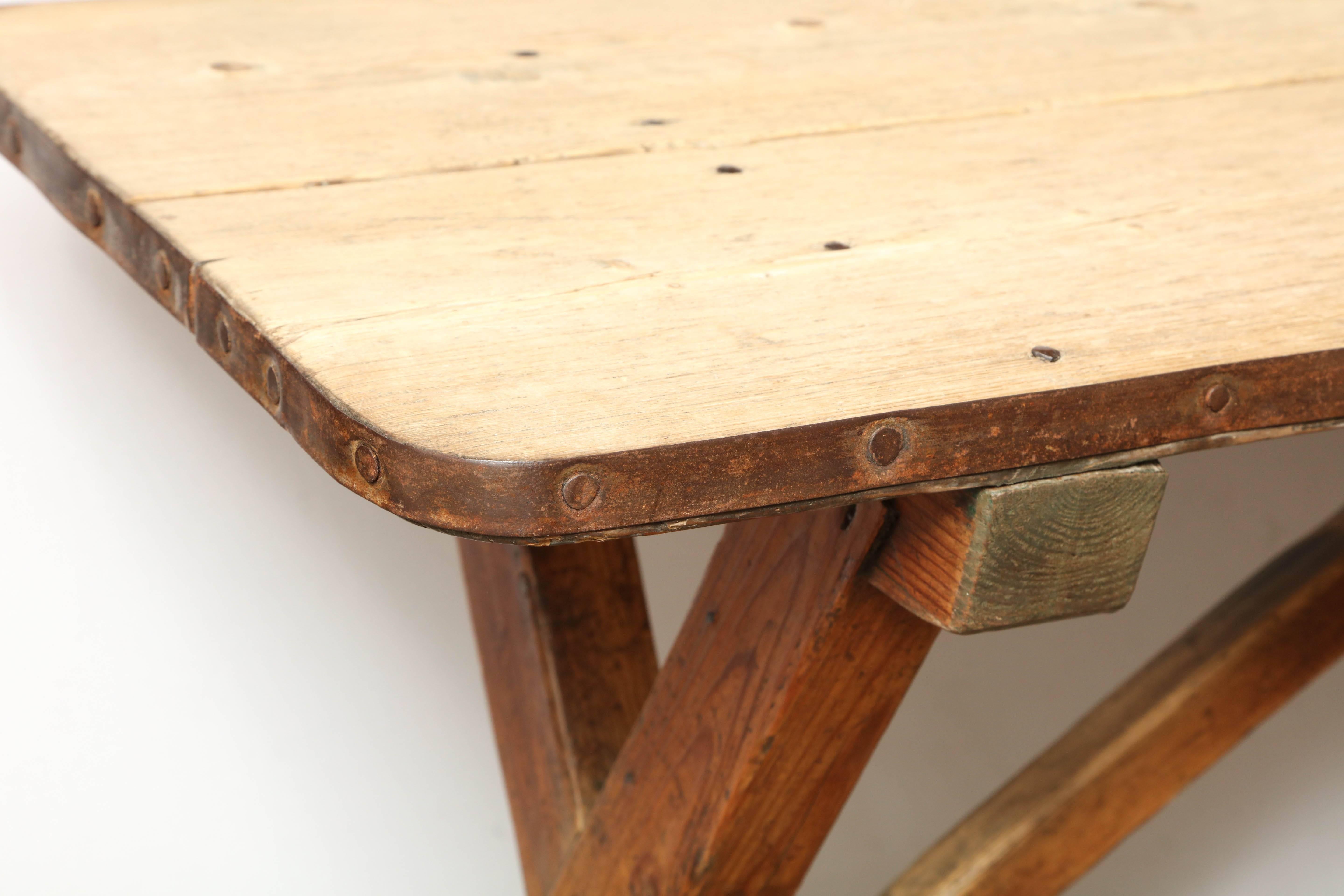 19th Century Banded Pub Table