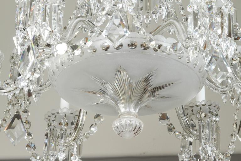 1940s Six Light Irish Crystal Chandelier For At 1stdibs Northern Irish 1940s Six Light Crystal Chandelier For