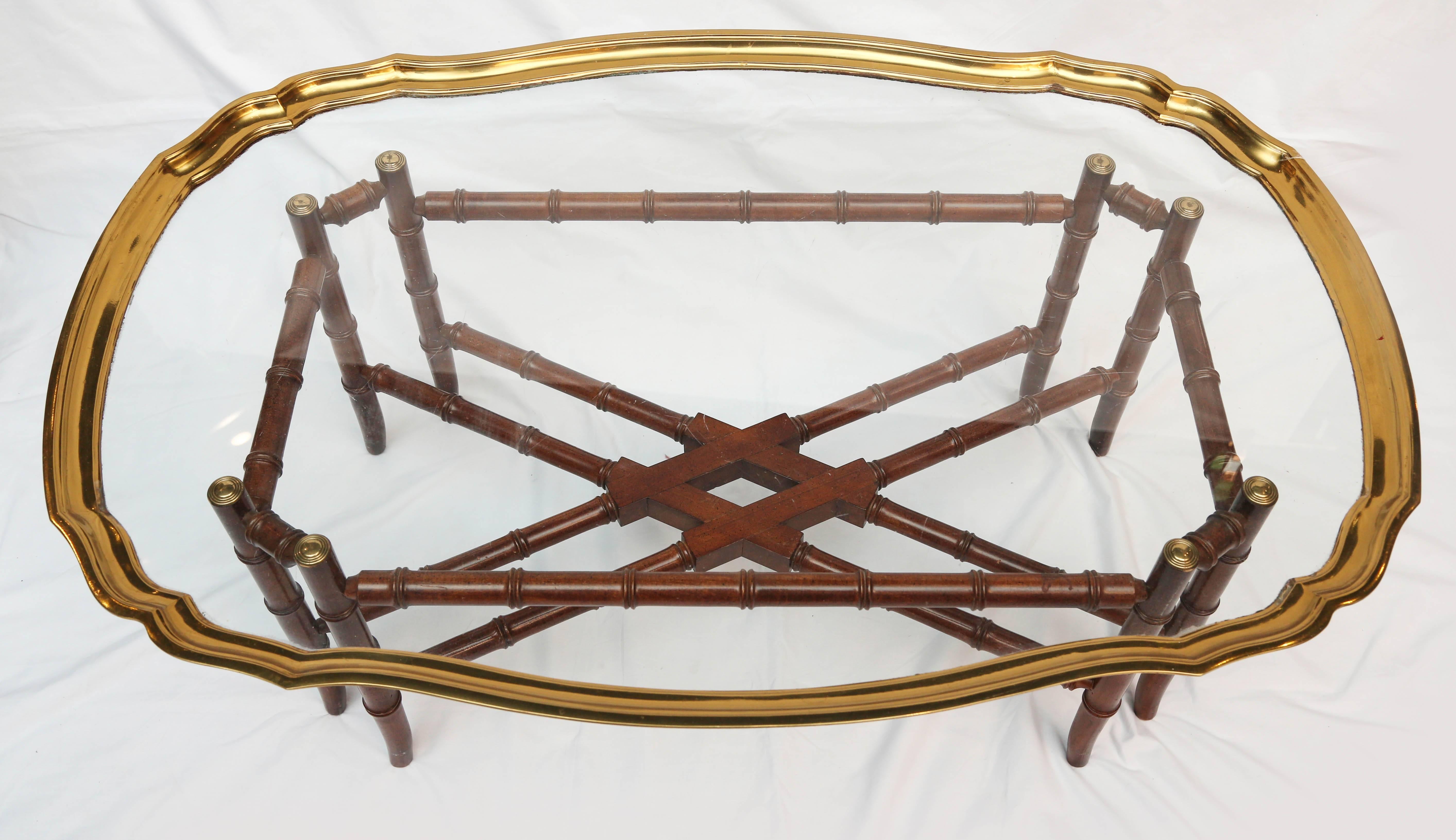 American Superb Coffee Tray Table Attributed to Baker