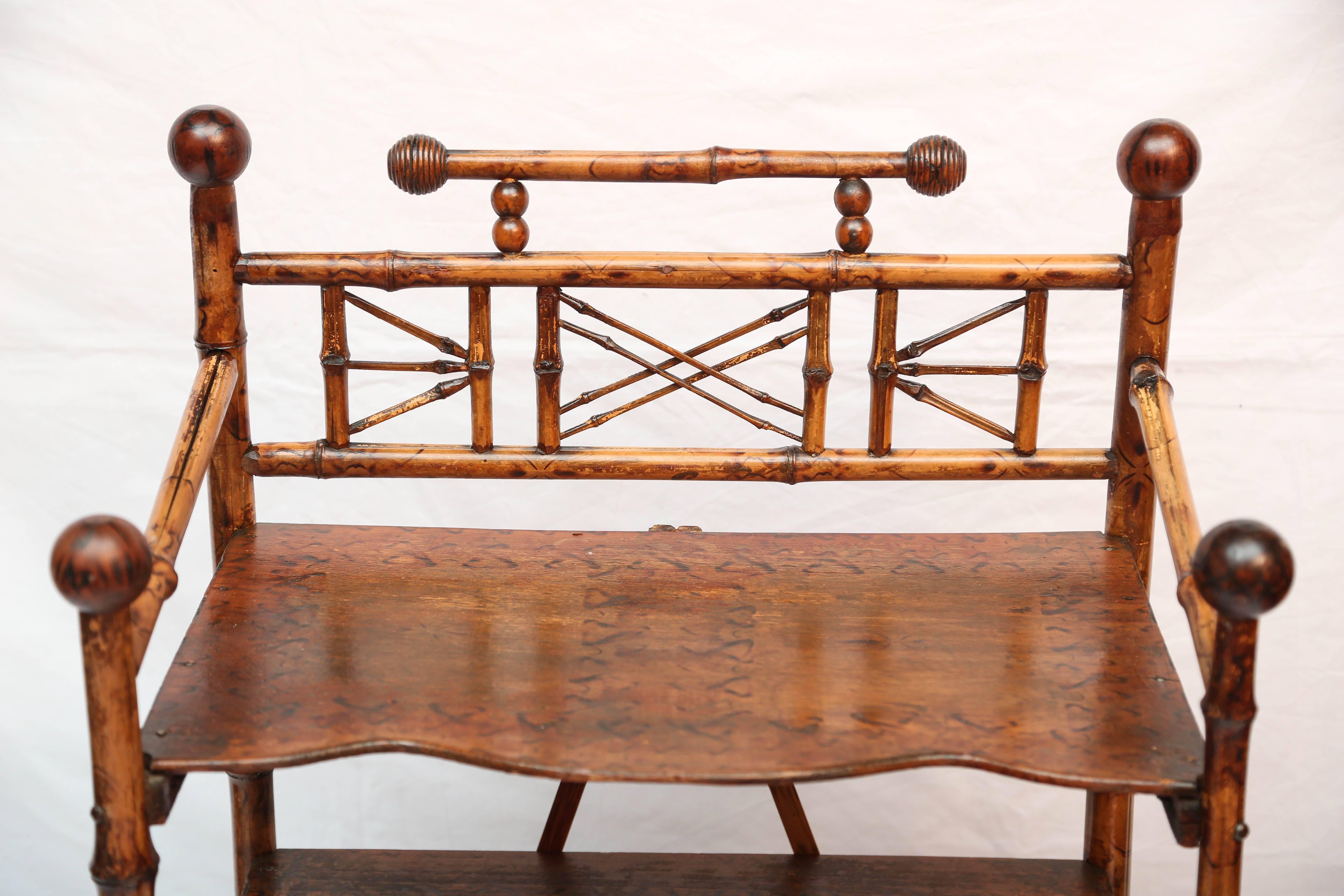 19th Century English Bamboo Book Stand In Good Condition In West Palm Beach, FL