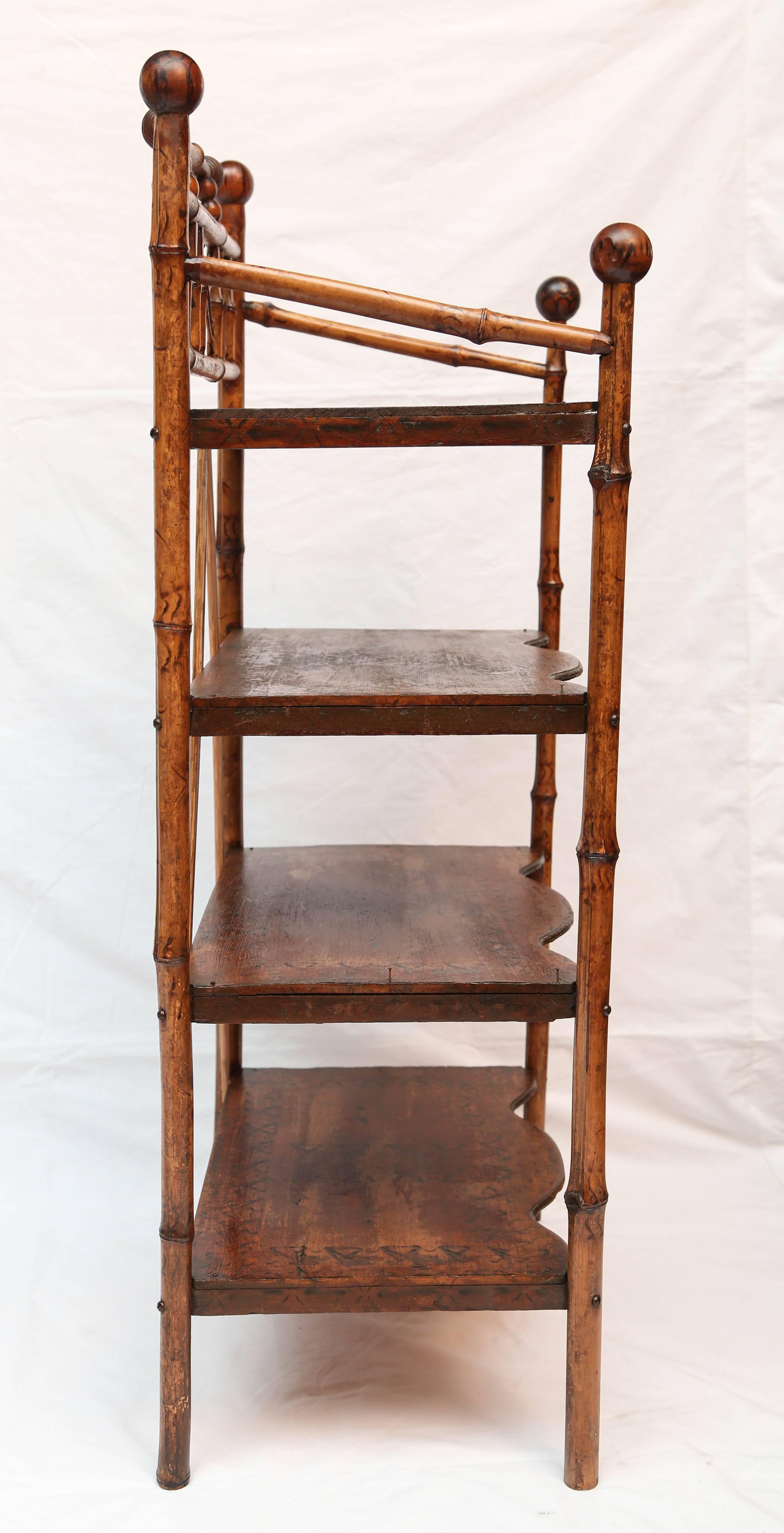 19th Century English Bamboo Book Stand 1