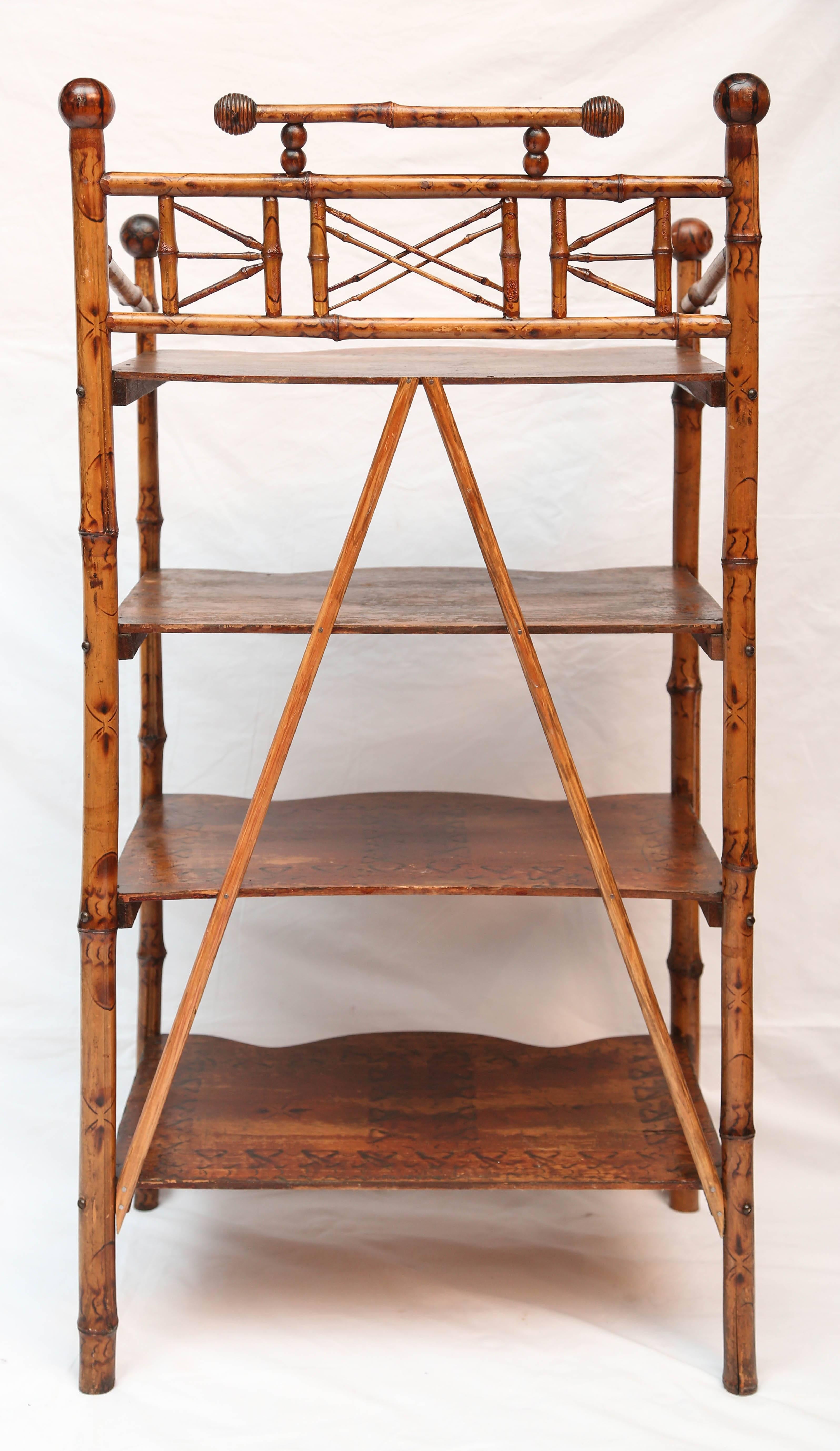 19th Century English Bamboo Book Stand 3