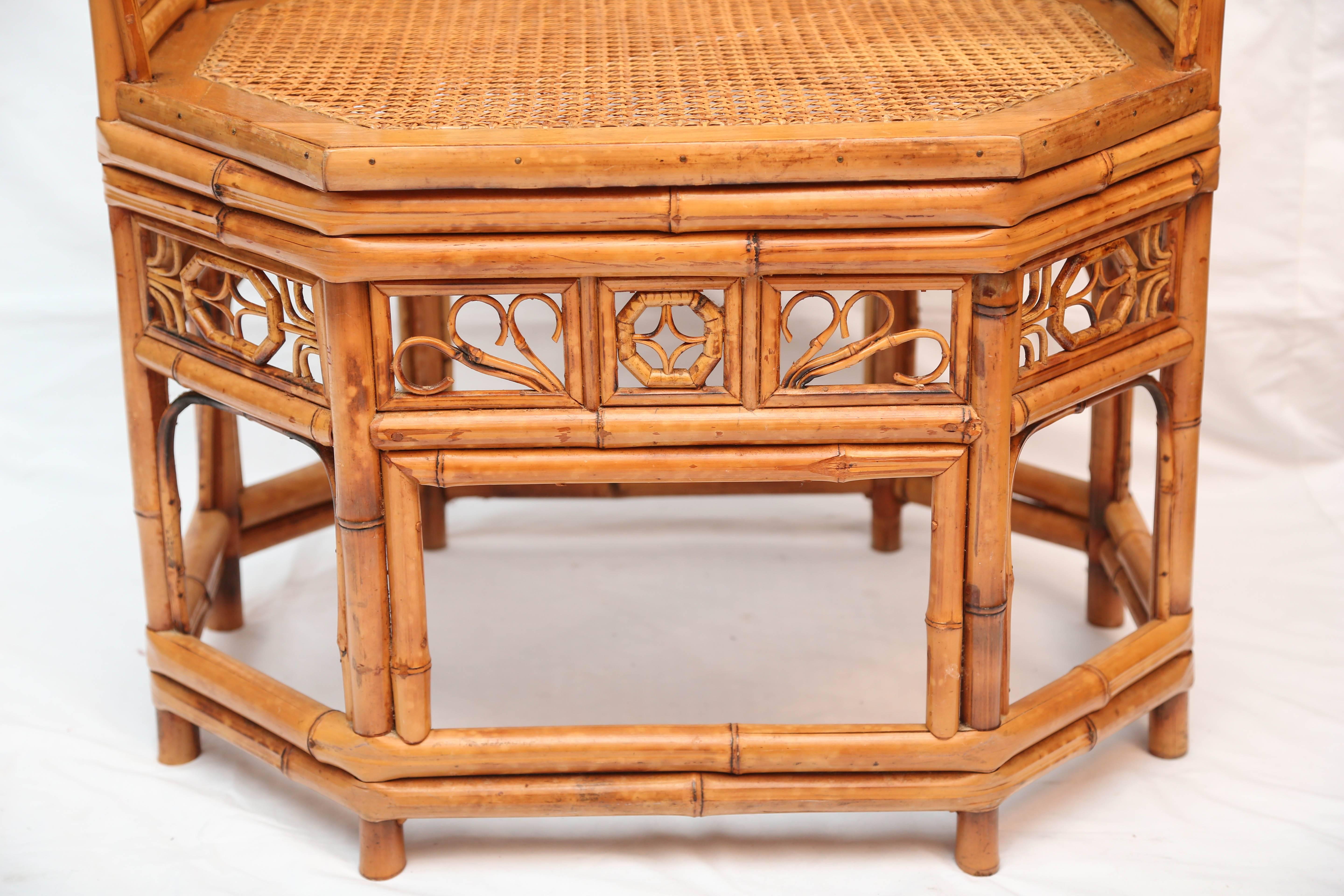 20th Century Pair of Fanciful Bamboo Armchairs